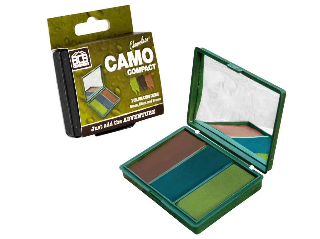 Pasta, farba do kamuflażu BCB Chameleon 3-kolorowa z lusterkiem - obrazek 3