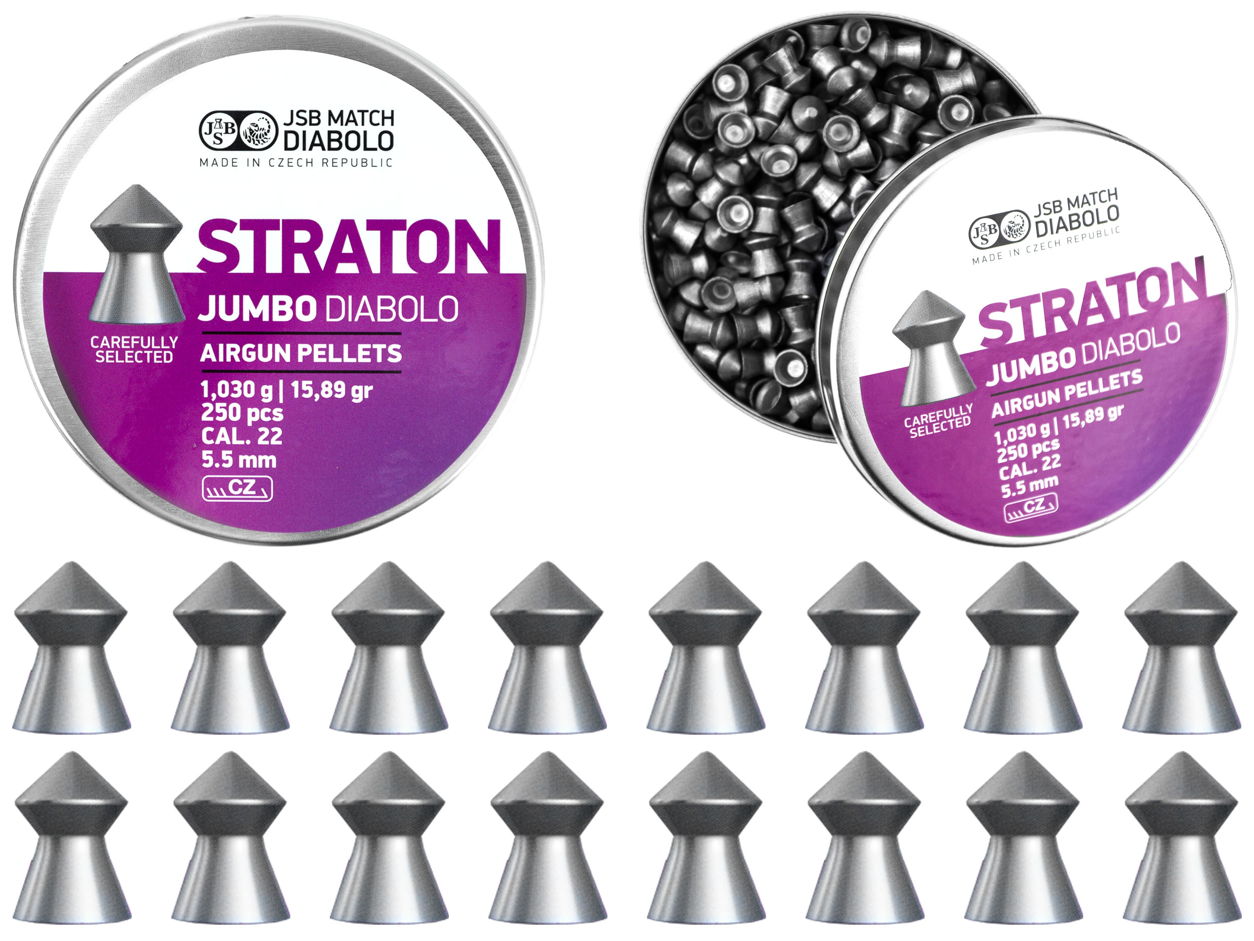 Śrut diabolo JSB Jumbo Straton 5,50 mm 250 szt. - obrazek 2