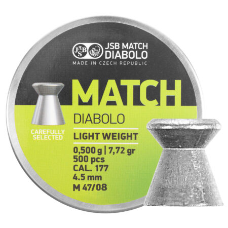 Śrut diabolo JSB Match Light 4,49 mm 500 szt. 0,500 g / 7,72 g