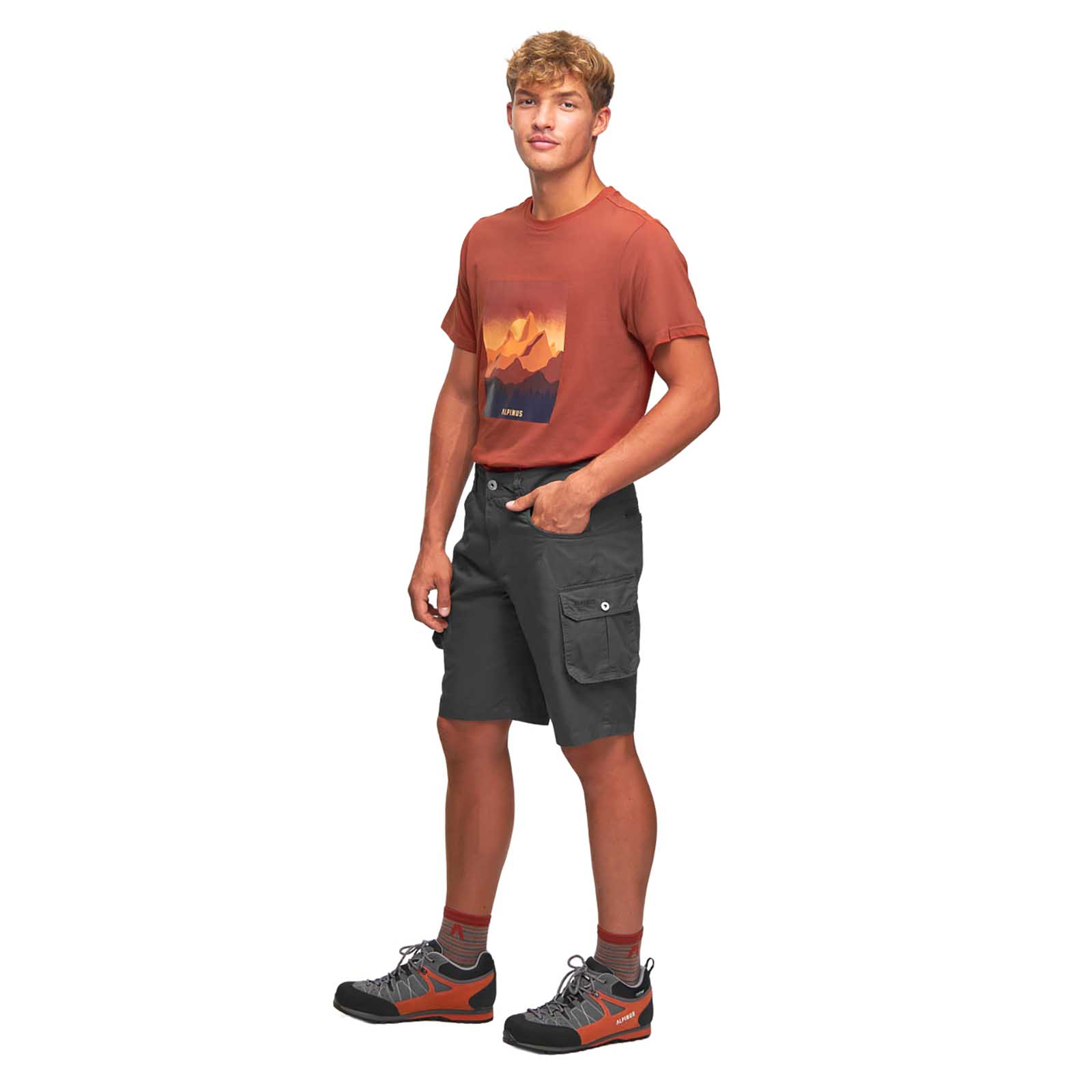 Spodenki męskie Alpinus Askja szare L - obrazek 3