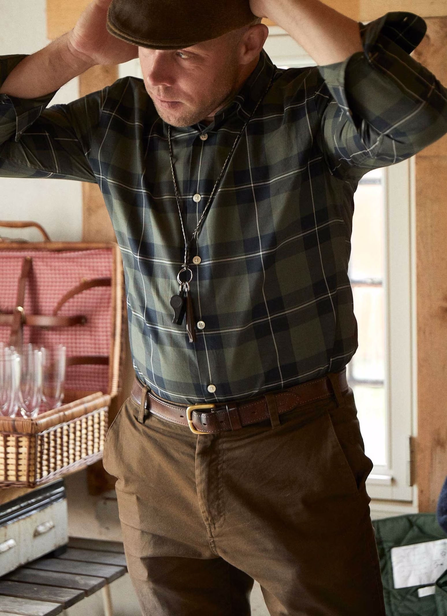 Spodnie męskie Chevalier Walcot Chinos Dark Green 46 - obrazek 3