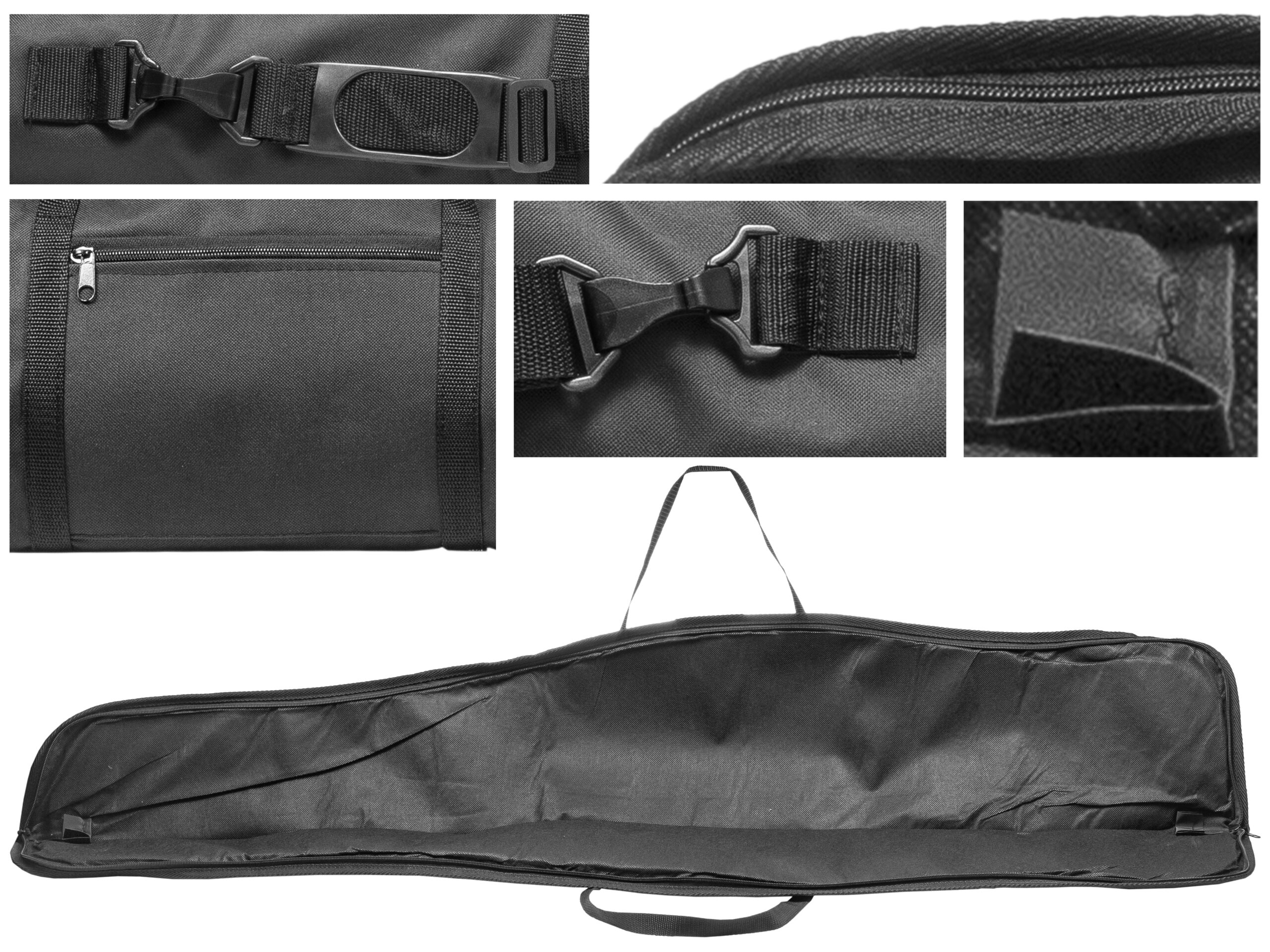 Pokrowiec soft 120 cm 1 kieszeń czarny - obrazek 6