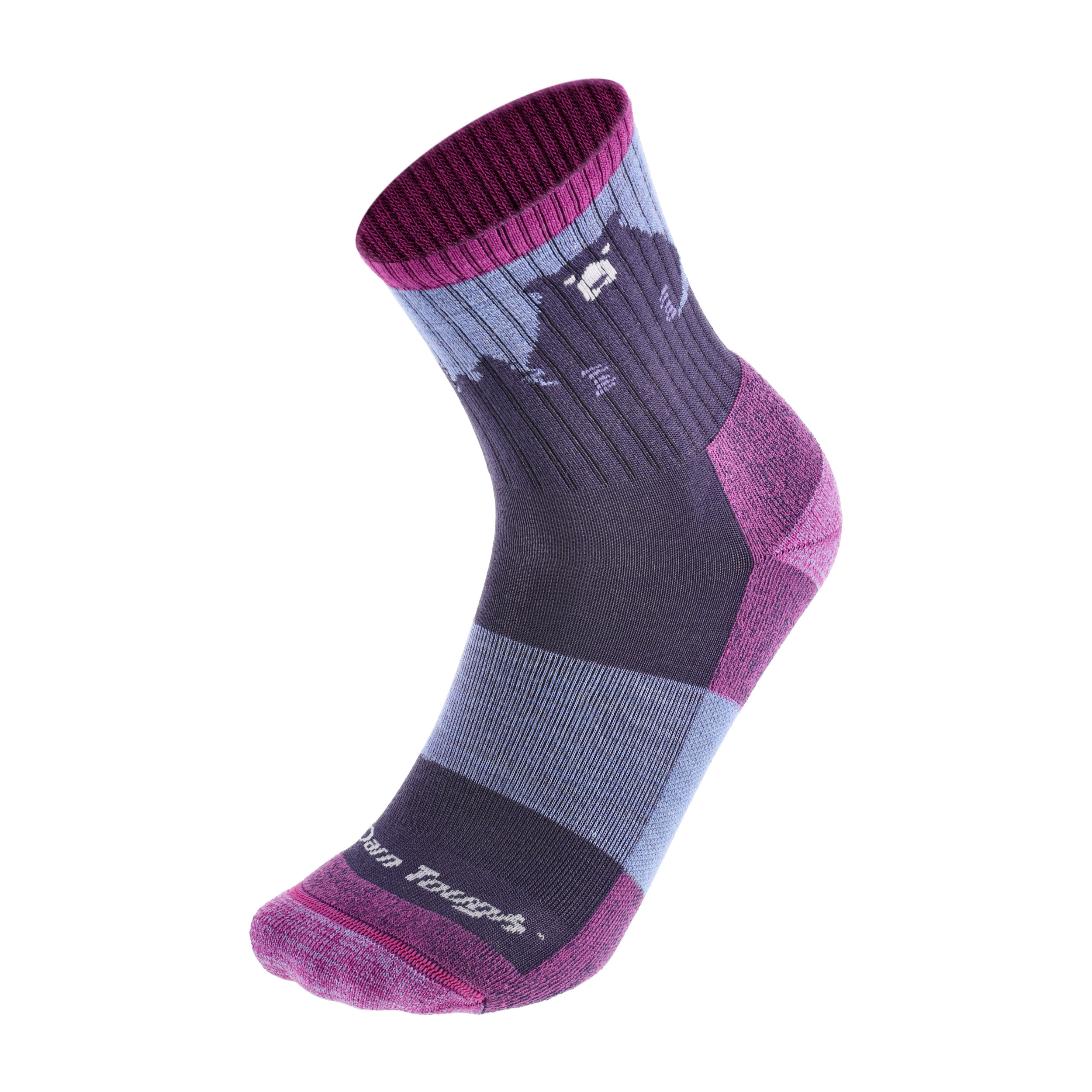 Skarpety trekkingowe damskie Darn Tough Bear Town Purple 35-37.5