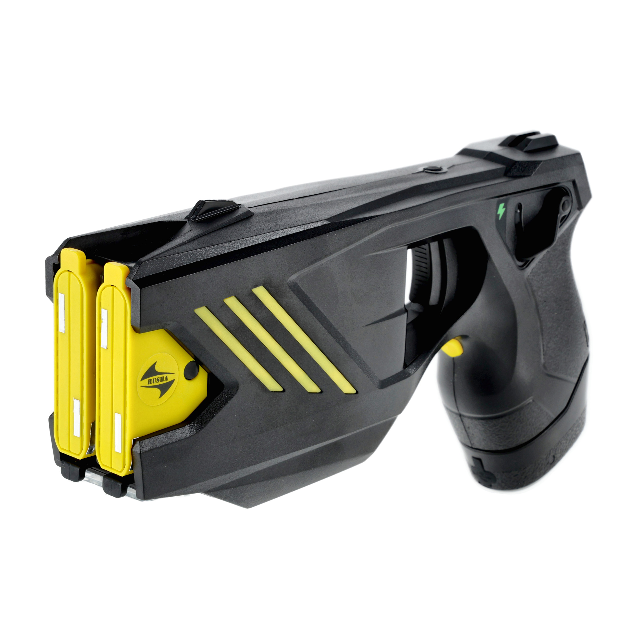 Paralizator strzelający Husha TX200P 2-strzałowy 55.000 V zestaw: paralizator, kabura, cztery kartridże, walizka - obrazek 3