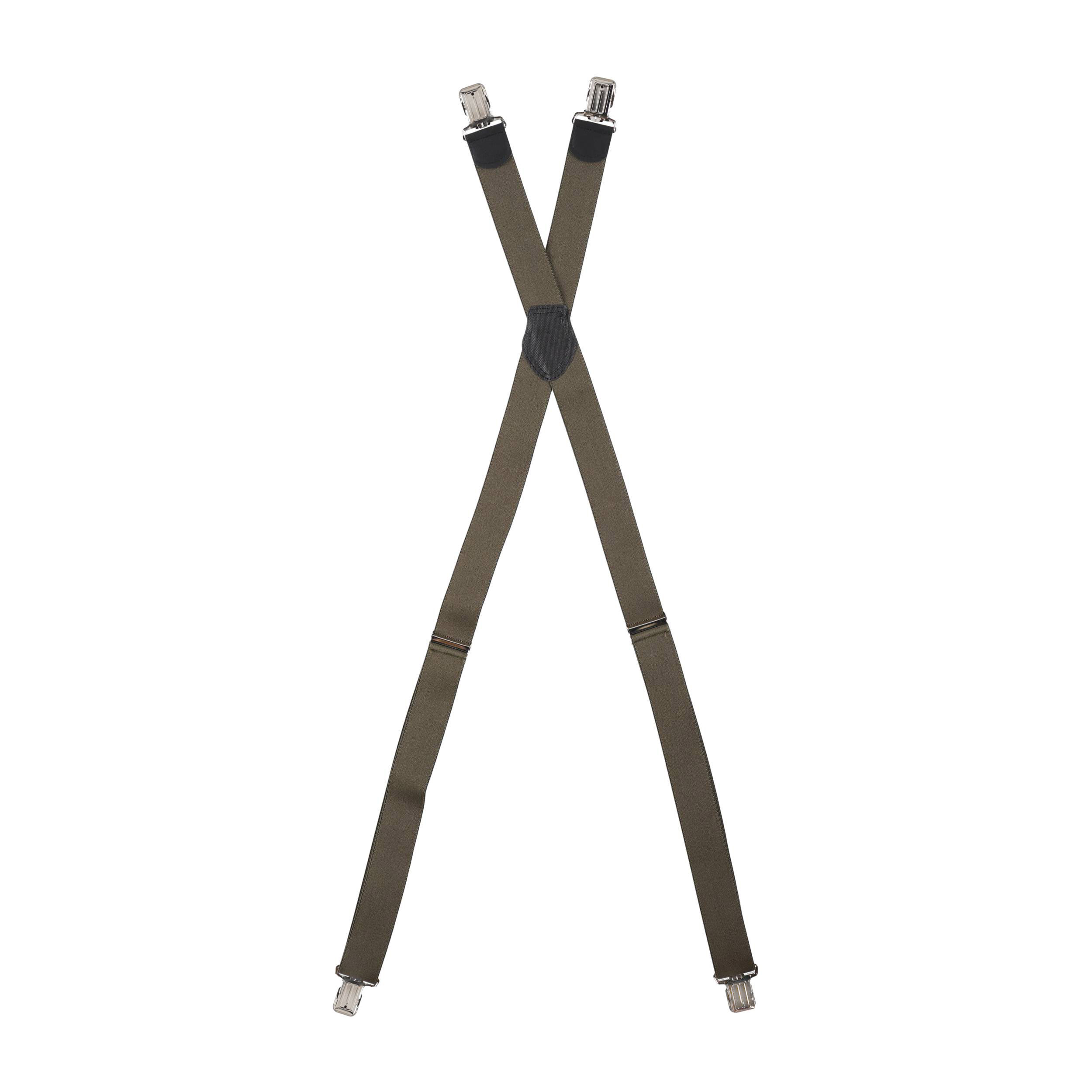 Szelki męskie Ranger 4 cm, gładkie, oliwkowe - obrazek 3