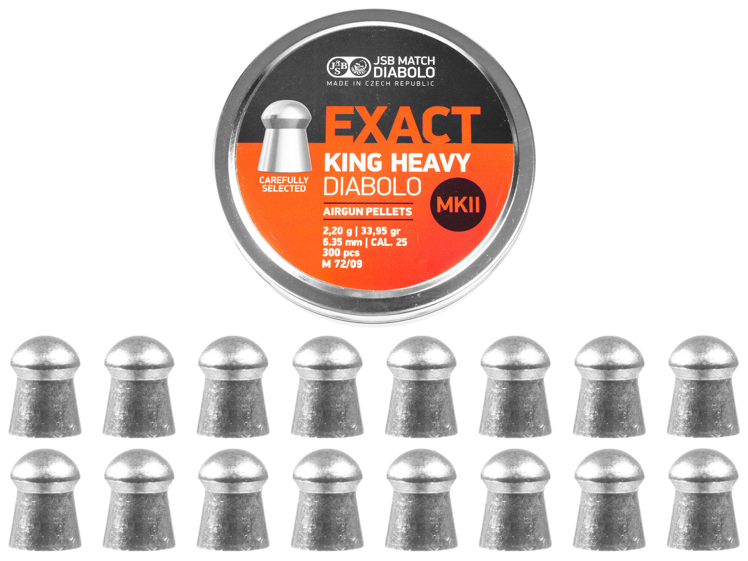 Śrut diabolo JSB Exact King Heavy II 6,35 mm 300 szt. - obrazek 3
