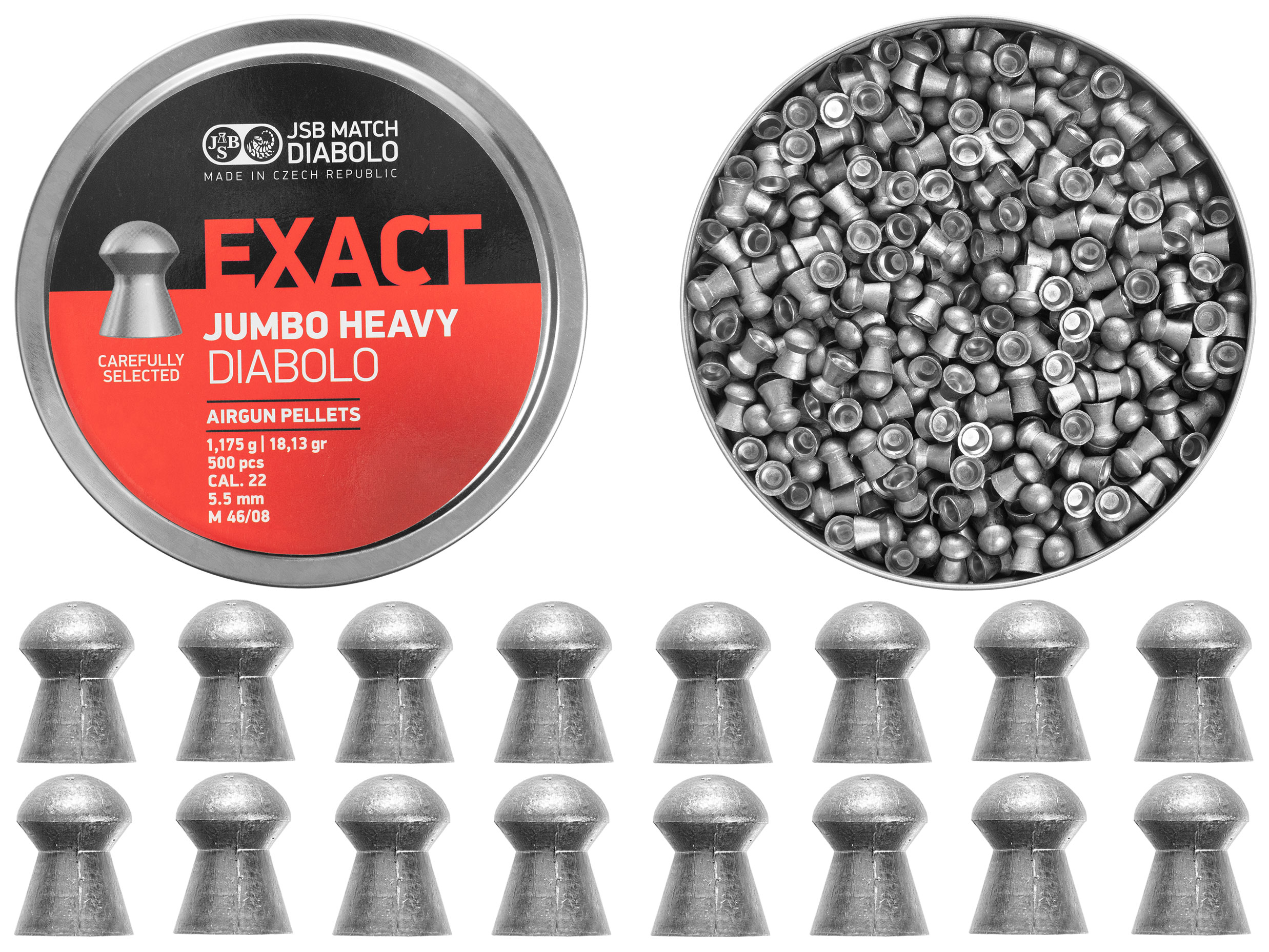 Śrut diabolo JSB Exact Jumbo Heavy 5,53 mm 500 szt. - obrazek 4