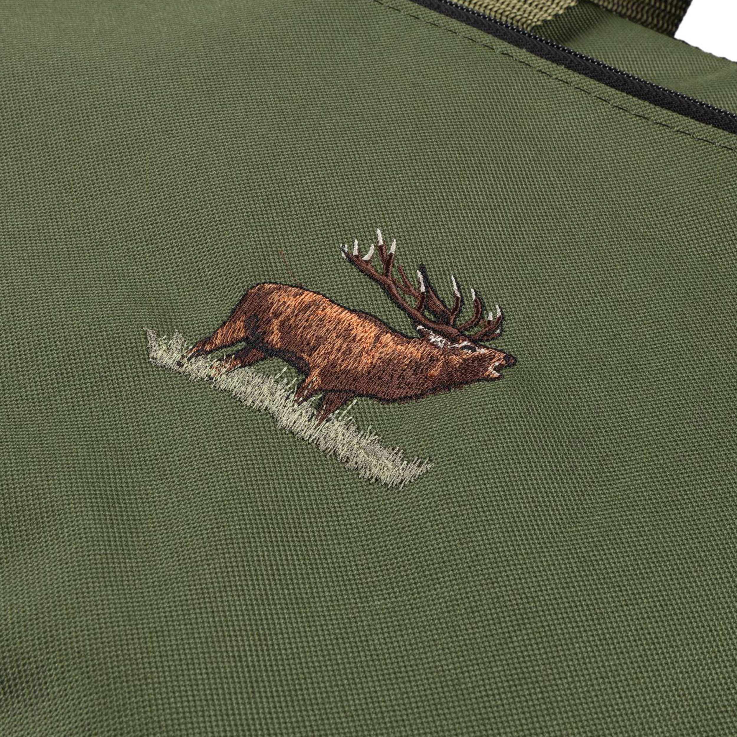 Pokrowiec Forsport na broń LPT9 02 1,45m termo+tłumik, kolor oliwkowy, jeleń ryczy w trawie, biza oliwkowa - obrazek 5