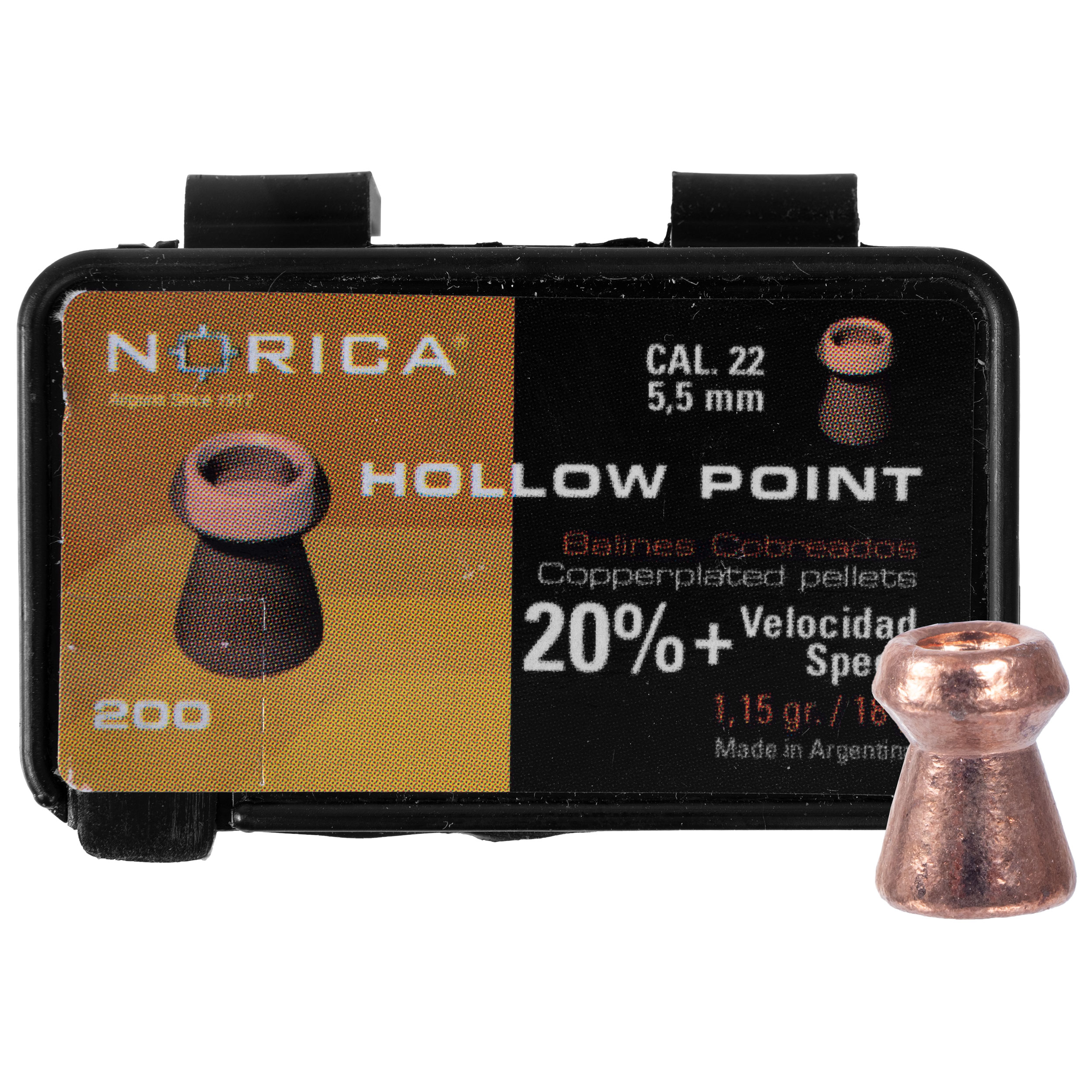 Śrut Norica Hollow Point 5,5 mm 200 szt.