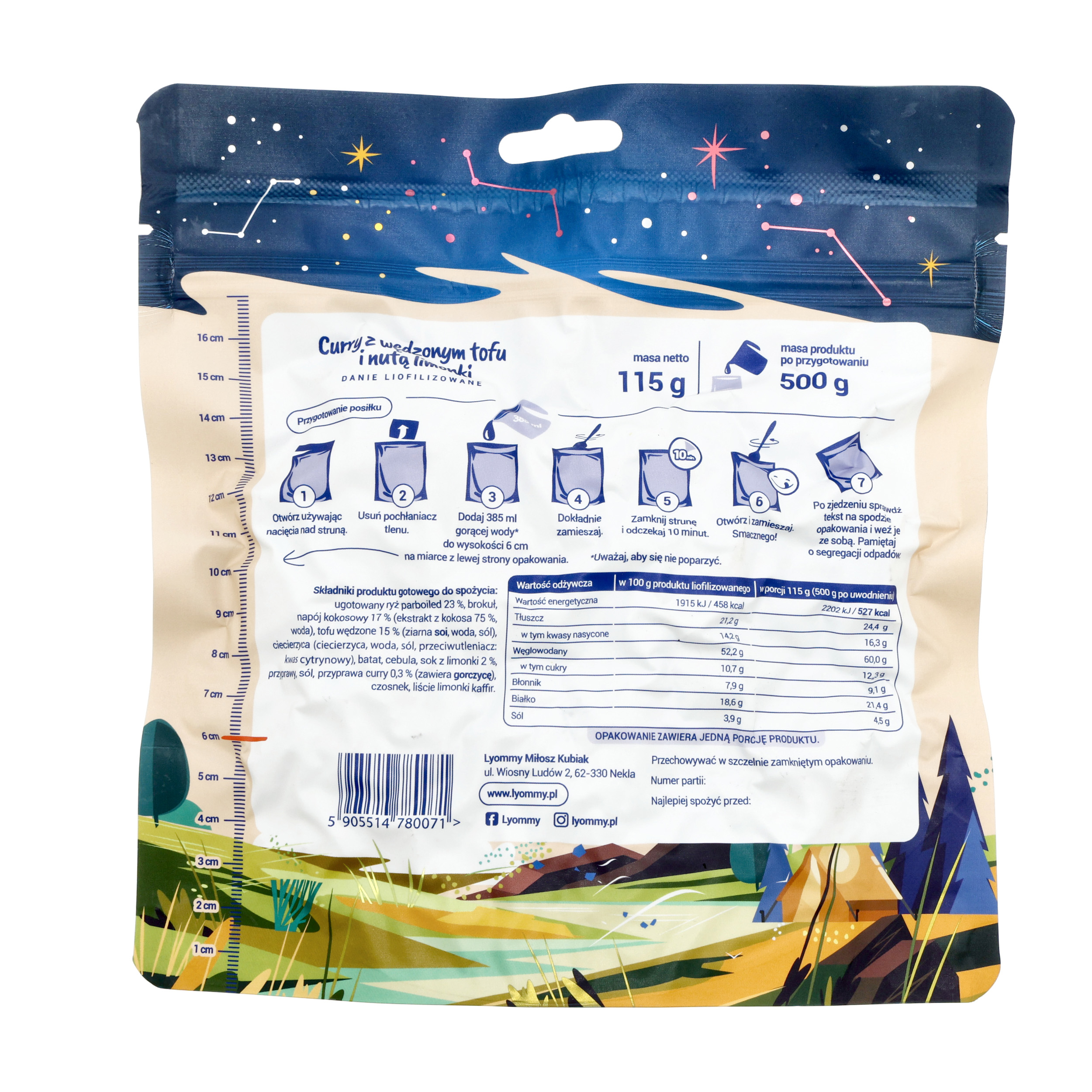 Żywność liofilizowana Lyommy Curry z wędzonym tofu i nutą limonki 500 g - obrazek 2