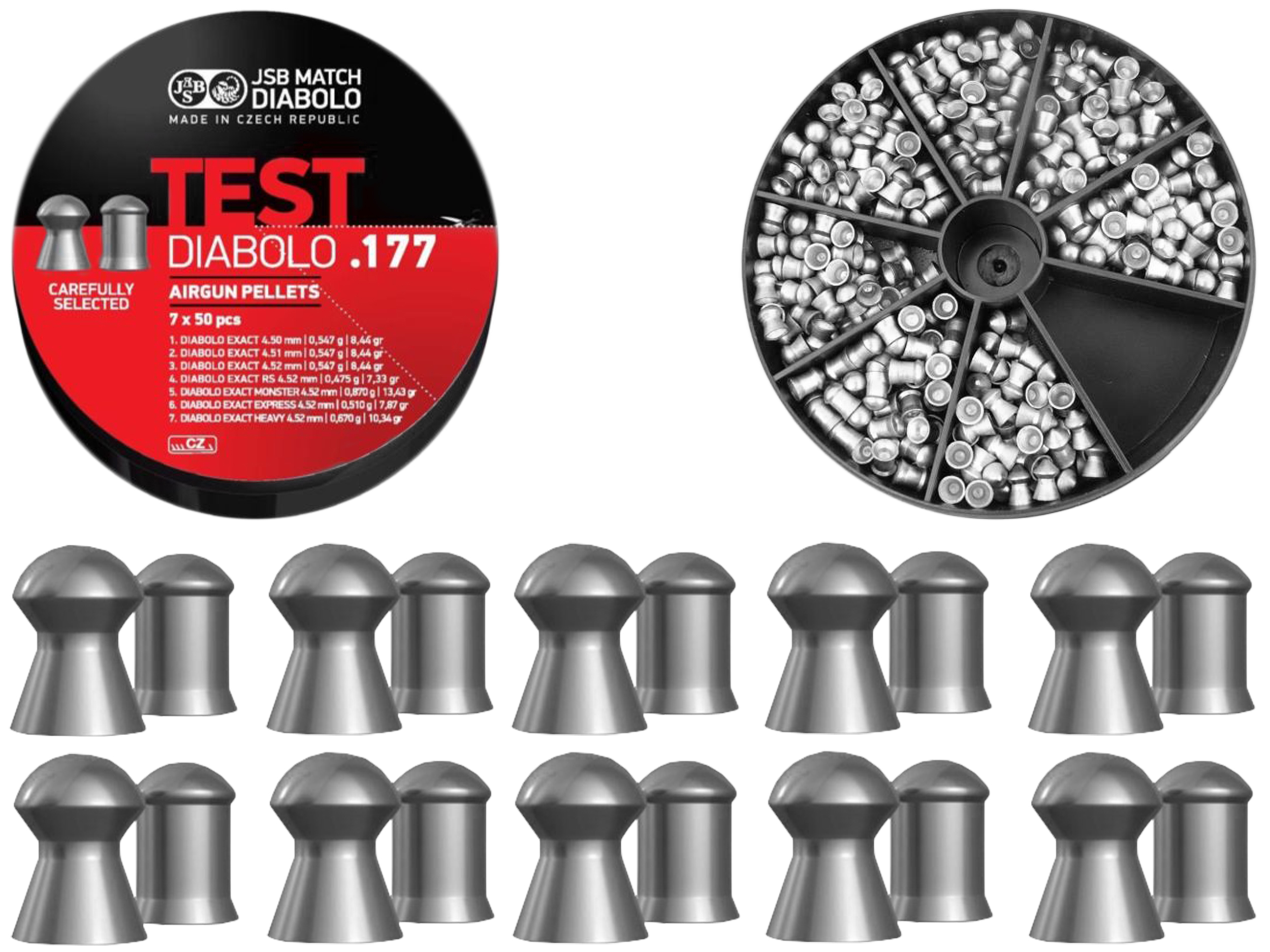 Śrut diabolo JSB Exact Test 4,5 mm 7x50 szt. - obrazek 4
