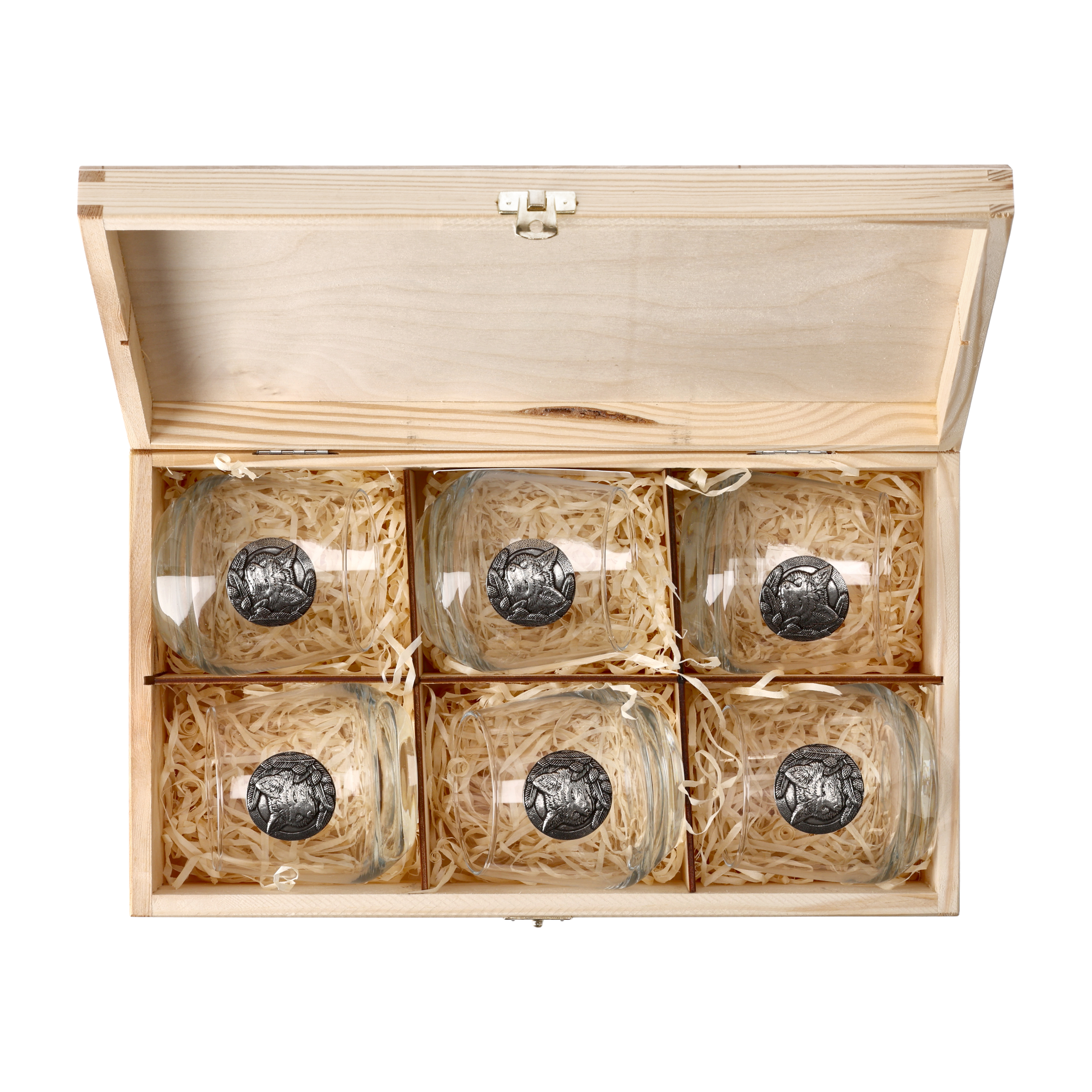 Szklanki do whisky Golden Fox Luna Lis zdobione odlewanym elementem 6 szt. - obrazek 4