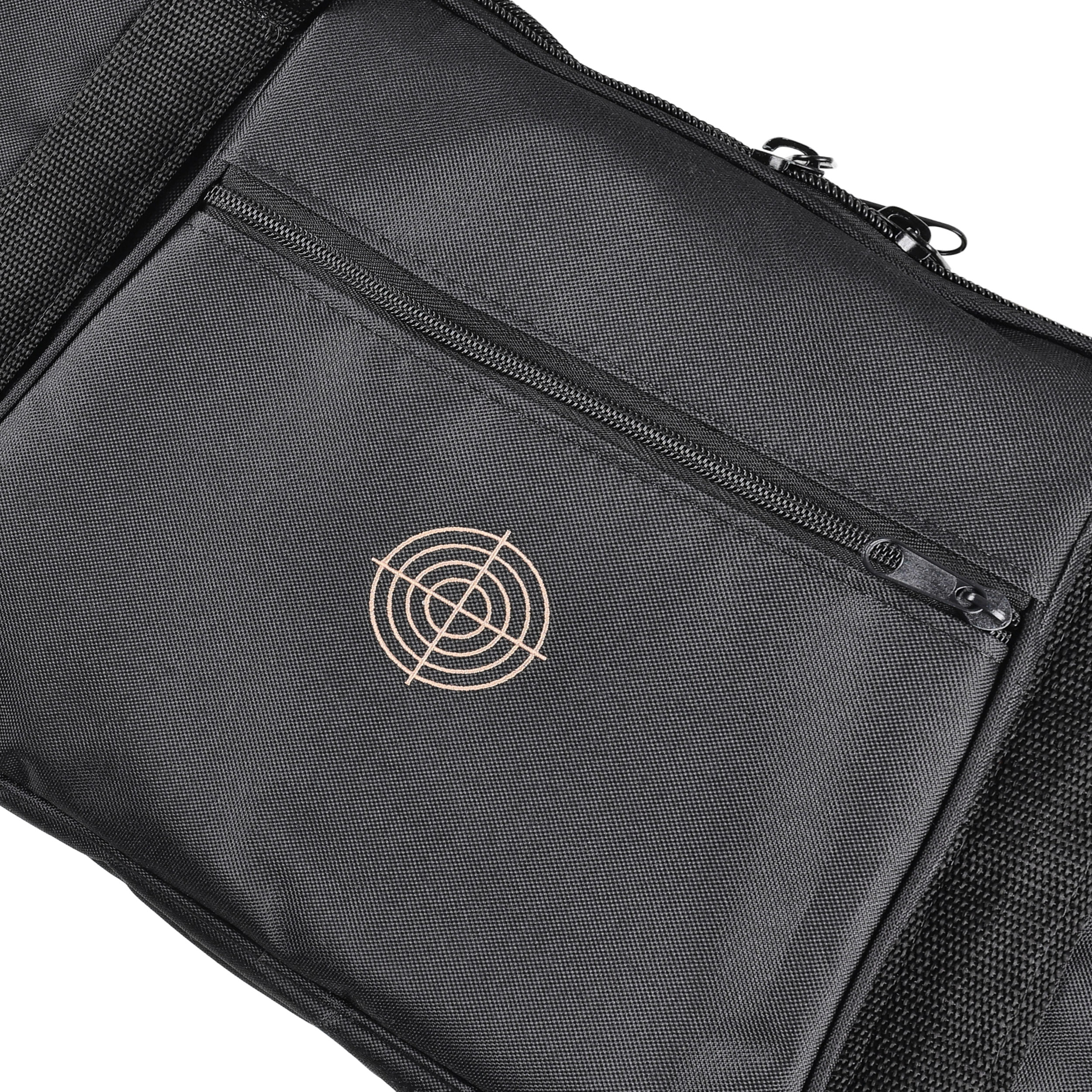 Pokrowiec Forsport na dwie jednostki broni G3 02 1.32m, kolor czarny haft tarcza duża beżowa - obrazek 5