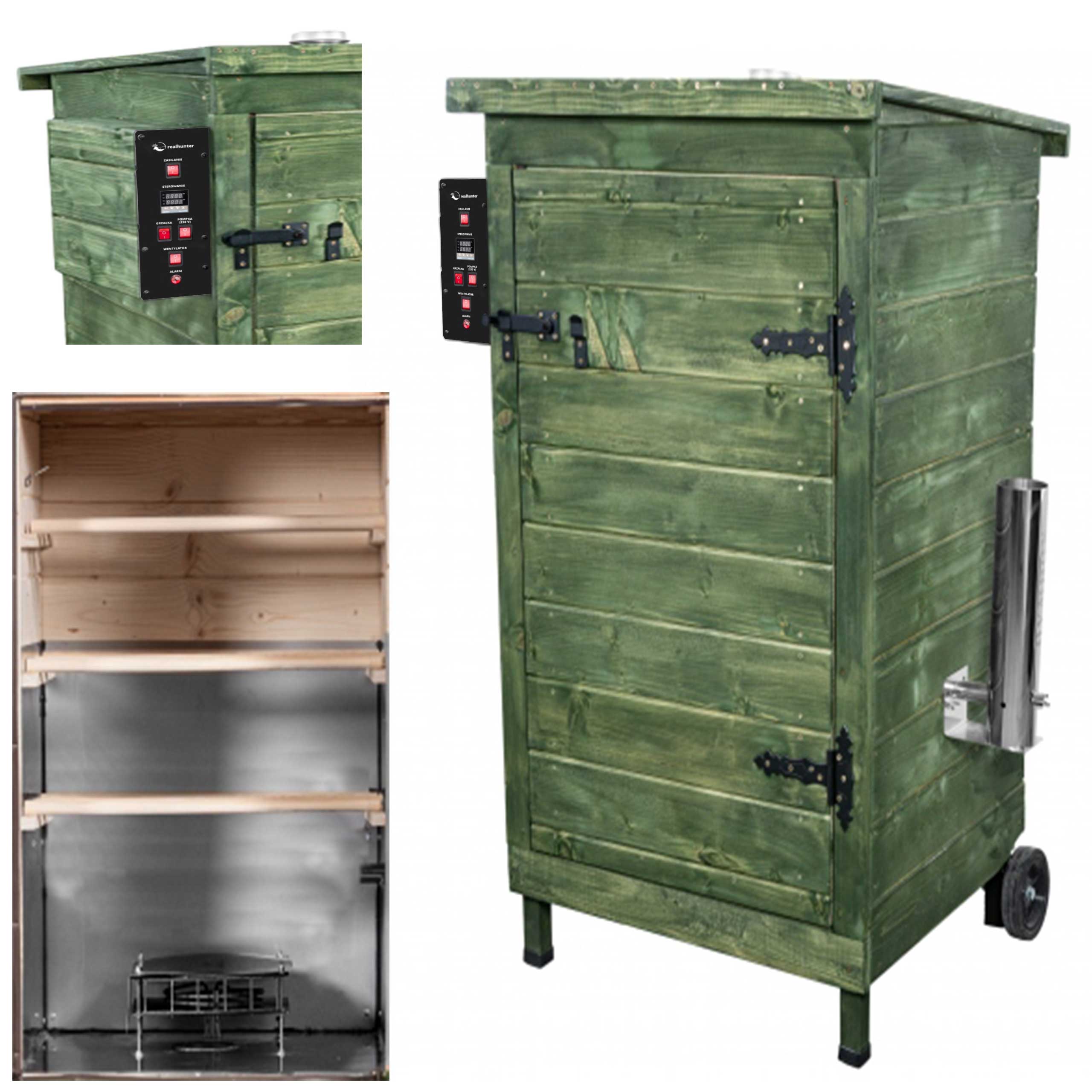Wędzarnia smoker RealHunter Basic 200 l 2000W zielona - obrazek 8
