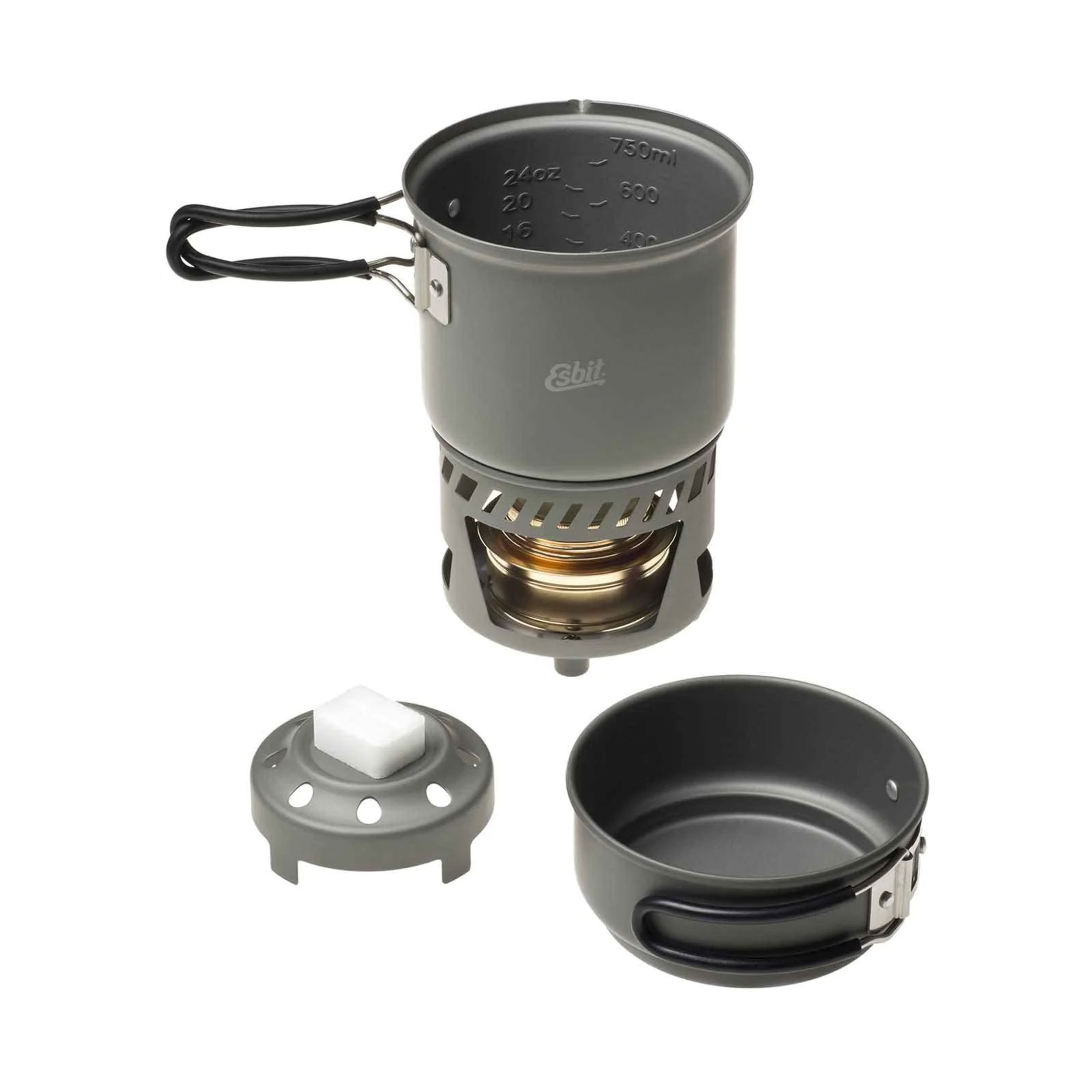 Zestaw do gotowania, turystyczny Esbit Cookset 985 ml z palnikiem spirytusowym - obrazek 4