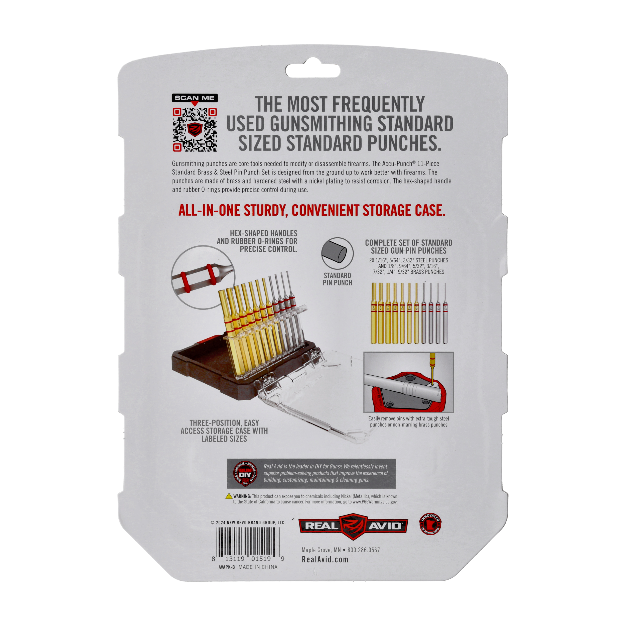 Zestaw wybijaków Real Avid Accu-Punch 11 elementów AVAPK-B - obrazek 5