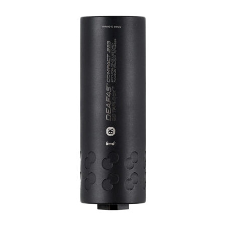 Tłumik z hamulcem do broni BK Precise DEAF45 COMPACT QD Taplock 3GUN Black 1/2-28 UNEF czarny