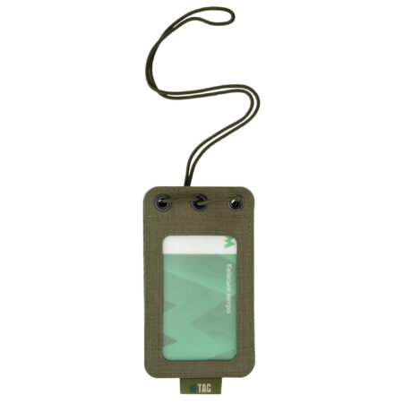 Pokrowiec na identyfikator M-Tac z przezroczystym panelem zielony