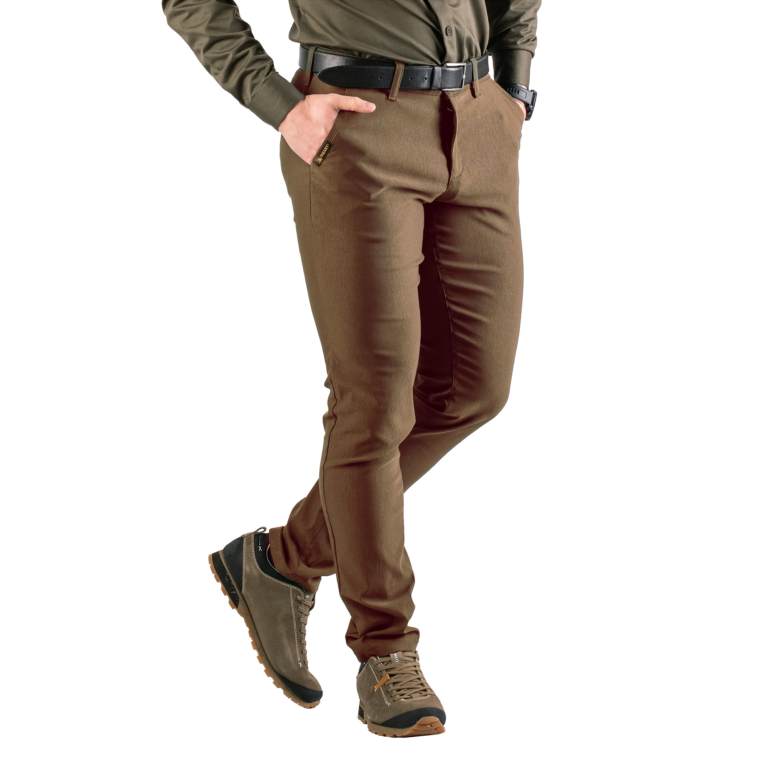 Spodnie męskie Tagart Falcon brązowe 176/86 - obrazek 3