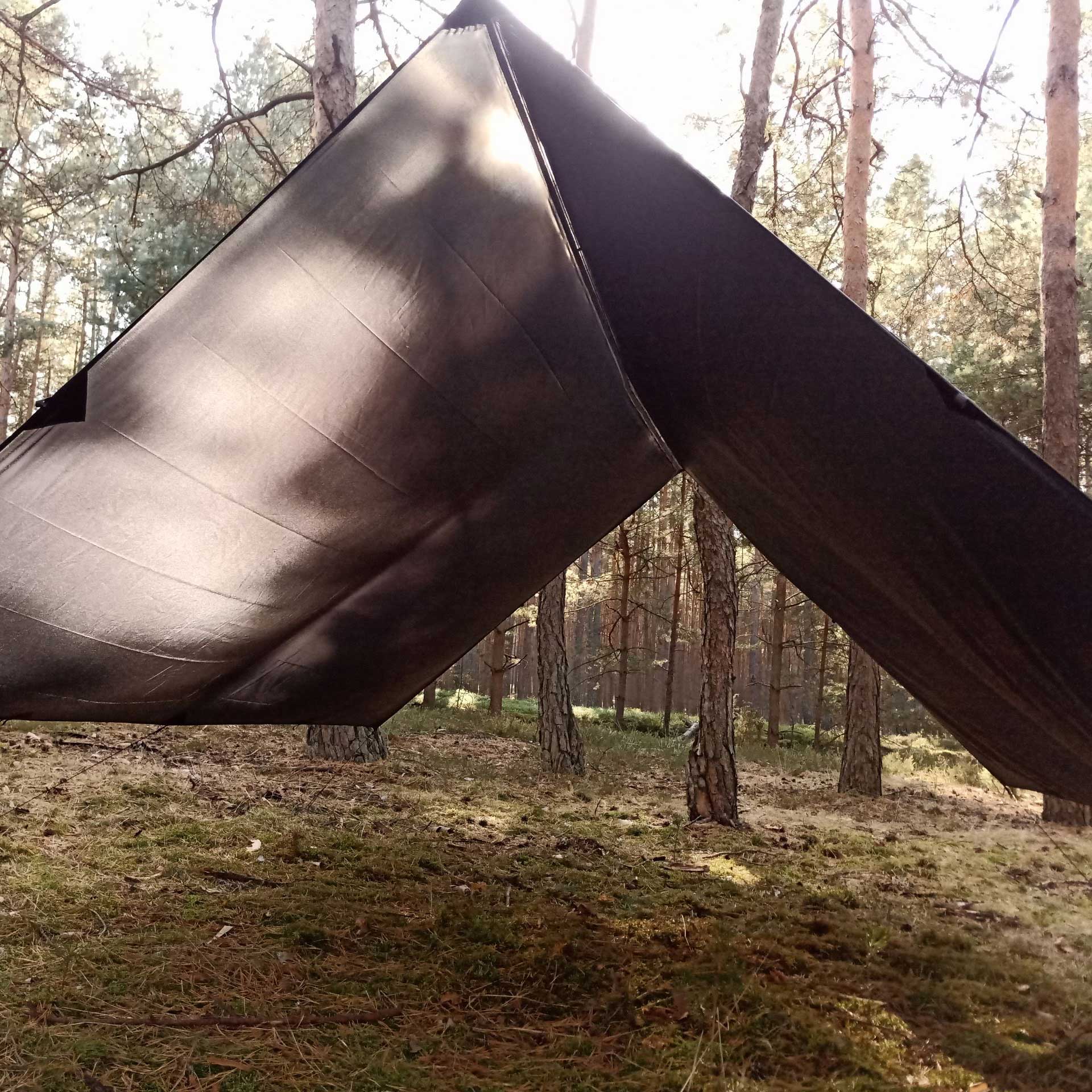 Tarp TigerWood 3 m x 3 m czarny - obrazek 4