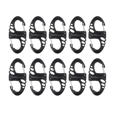 Zestaw karabińczyków Mil-Tec S-Hook czarne 10 szt.