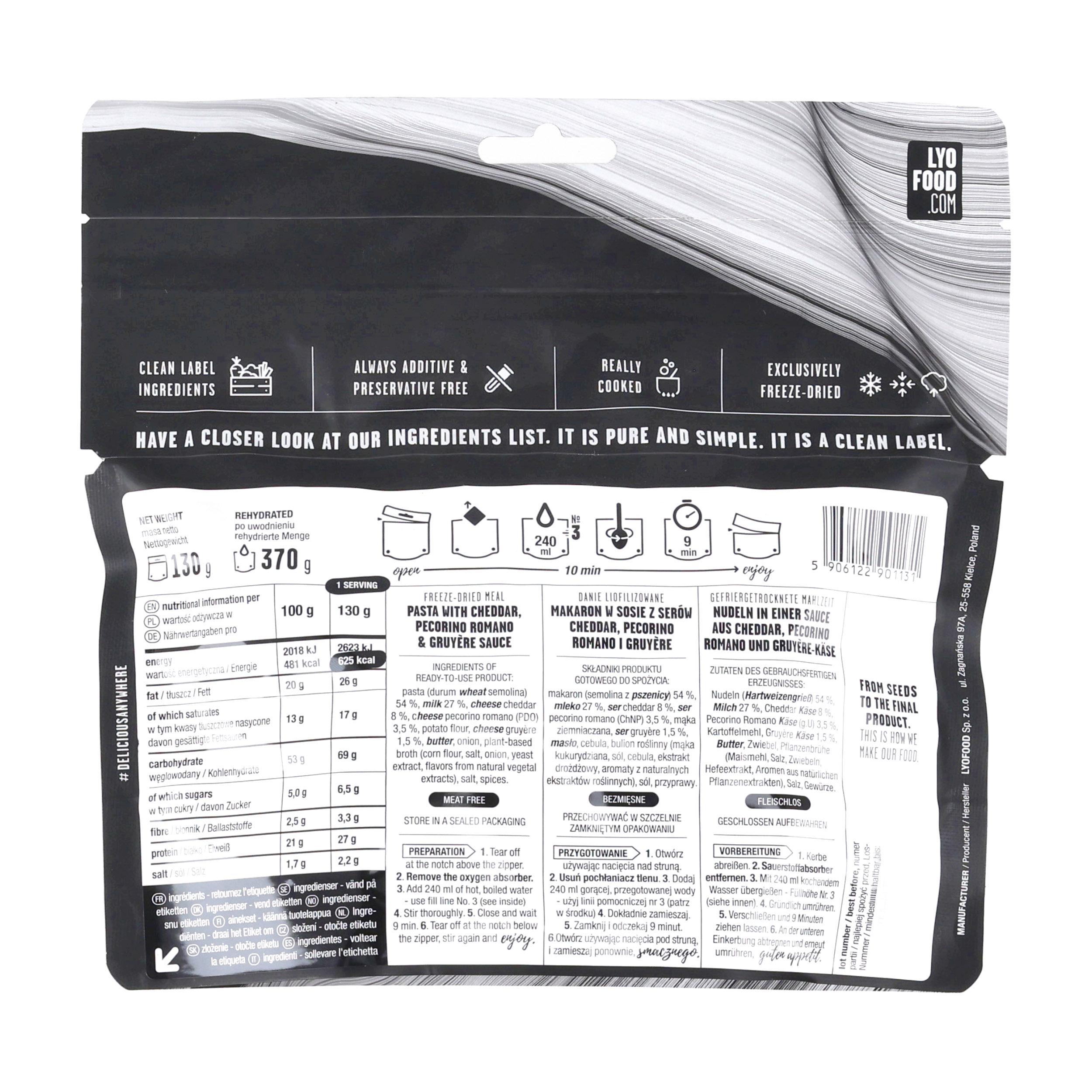 Żywność liofilizowana LYOFOOD Mac & cheese 370 g - obrazek 2