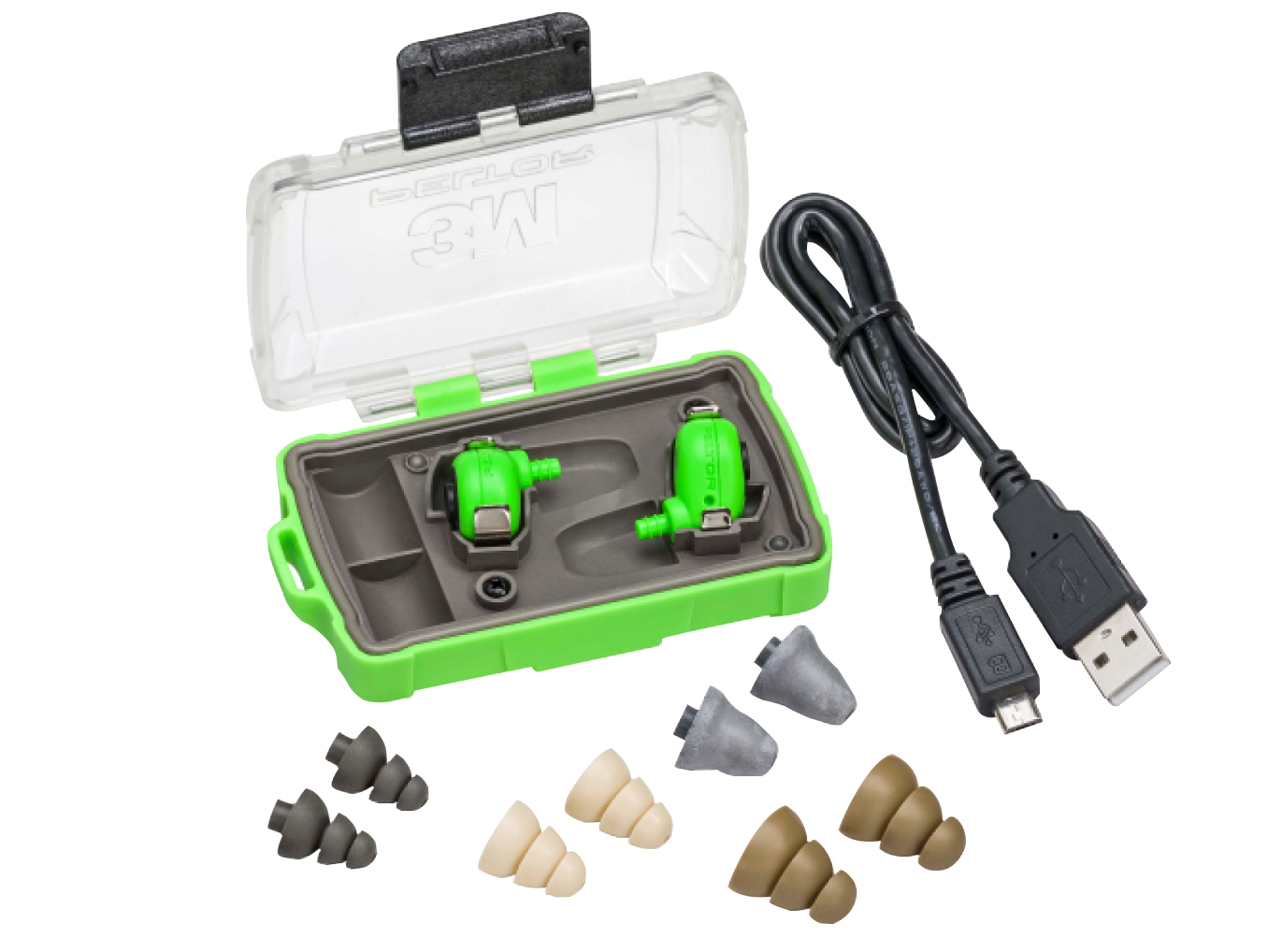 Ochronniki słuchu aktywne 3M Peltor EEP-100 zielone - obrazek 2