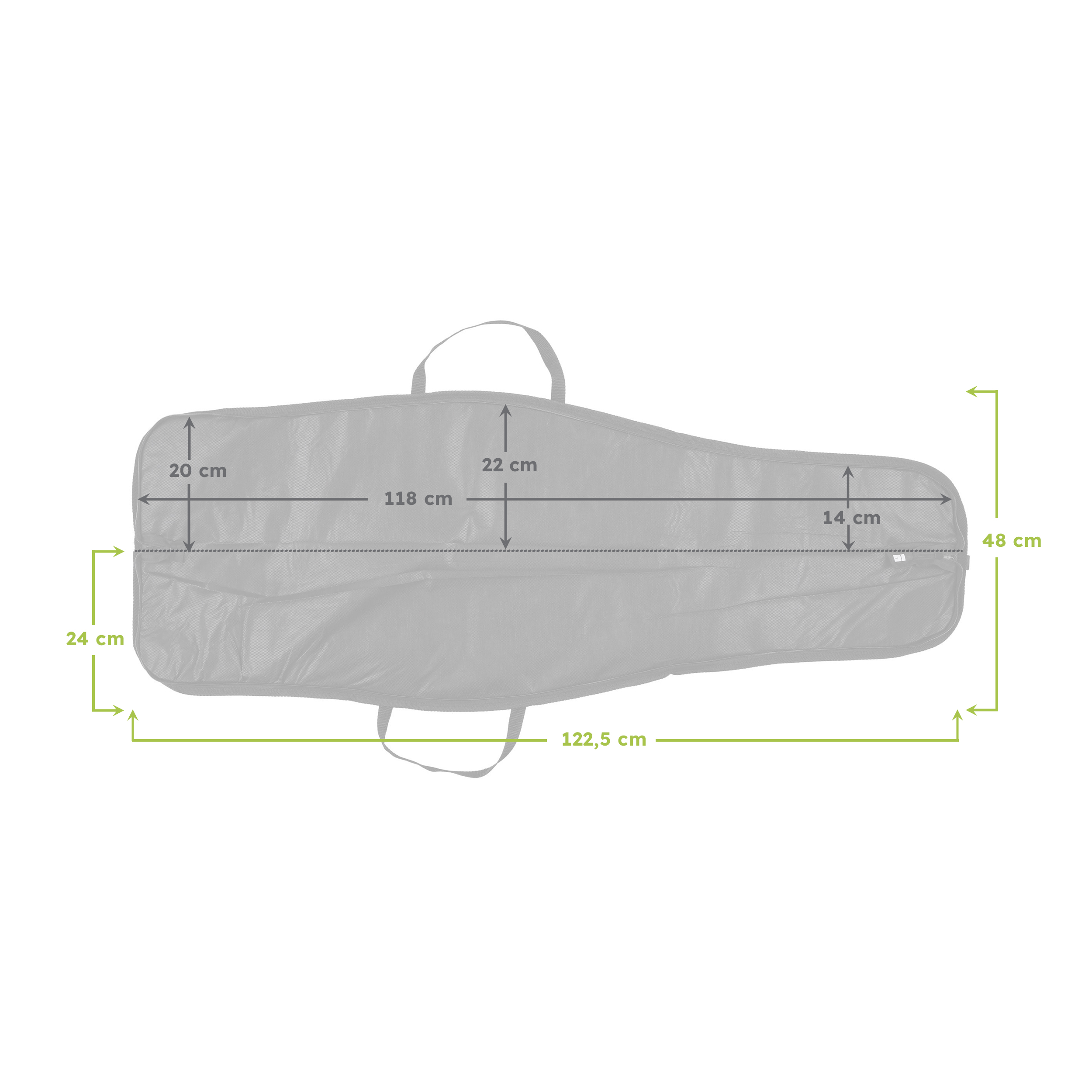 Pokrowiec soft 120 cm 1 kieszeń czarny - obrazek 5