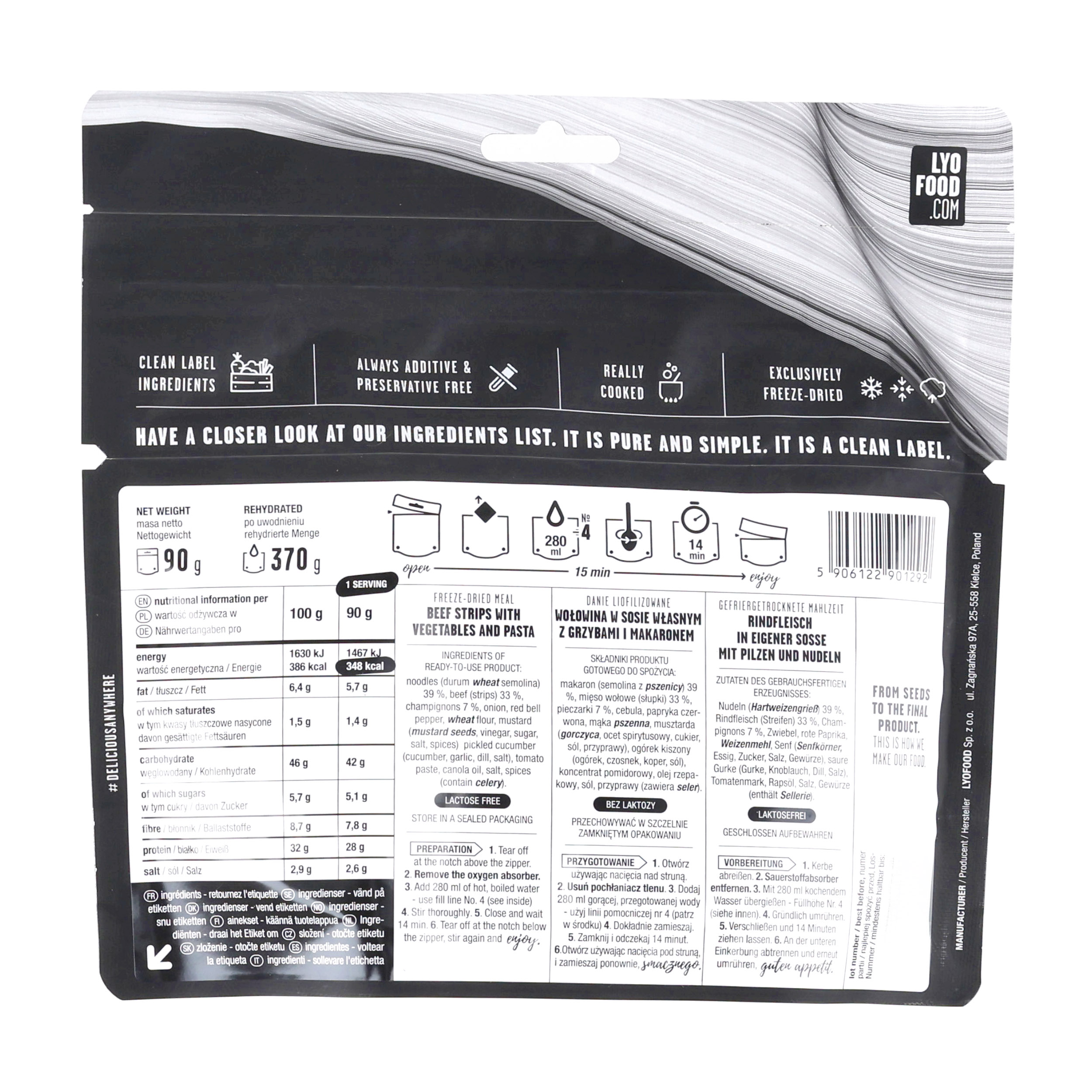 Żywność liofilizowana LYOFOOD Strogonow 370 g - obrazek 2