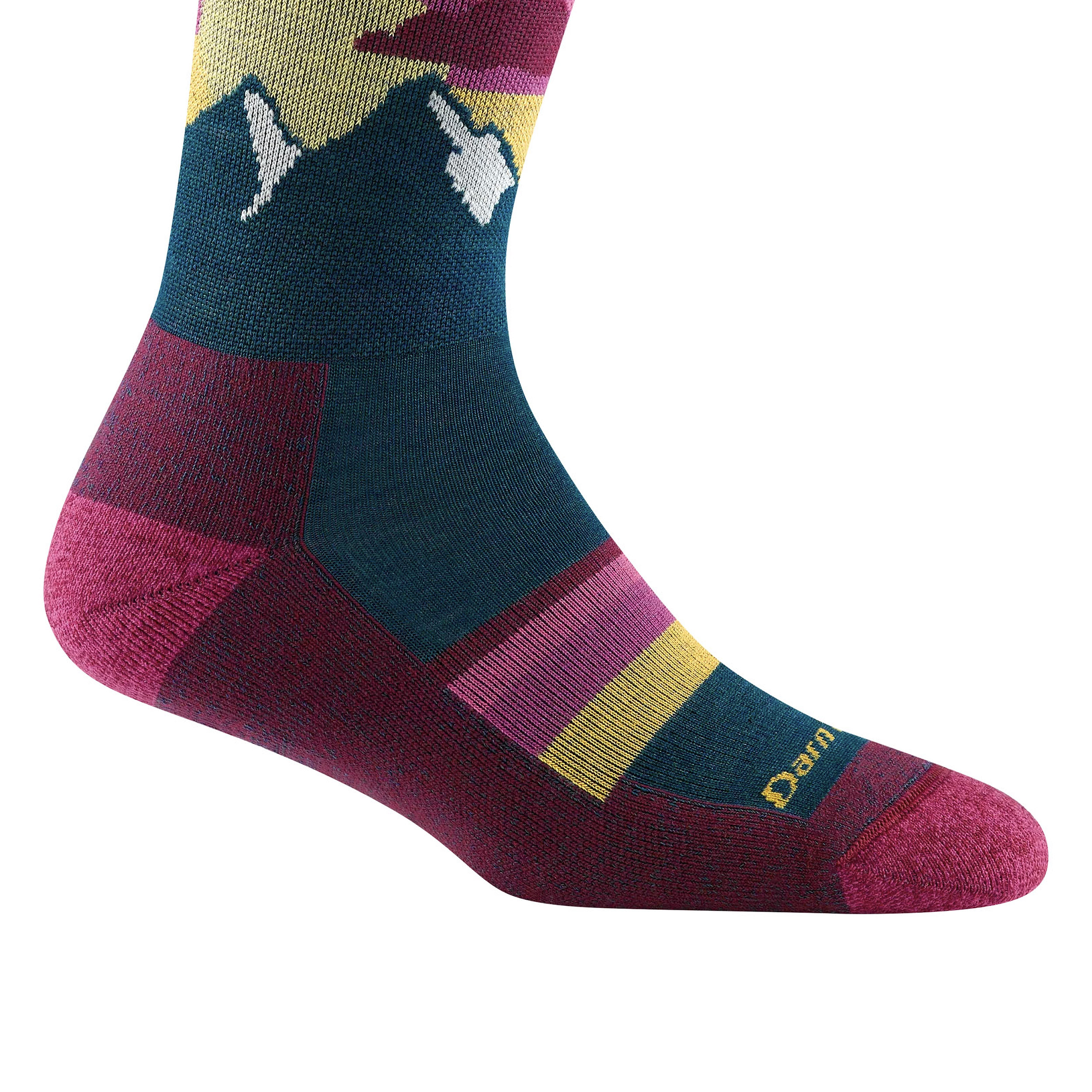 Skarpety trekkingowe damskie Darn Tough Sunset Ledge Micro Crew Lightweight Dark Teal 35-37.5 - obrazek 2