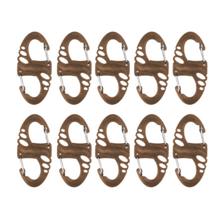 Zestaw karabińczyków Mil-Tec S-Hook coyote 10 szt.