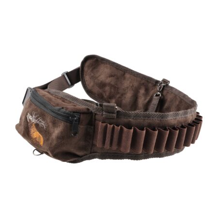 Pas z kieszeniami na amunicję śrutową Forsport PZ001 zamsz brązowy