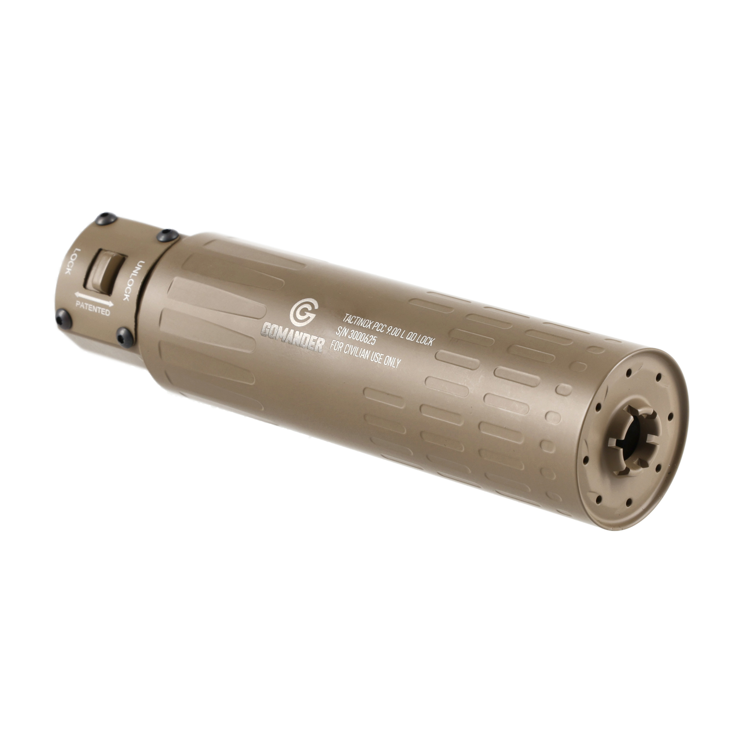 Tłumik Gomander Tactinox QD-LOCK L 9 PCC M26x1,5 FDE - obrazek 2