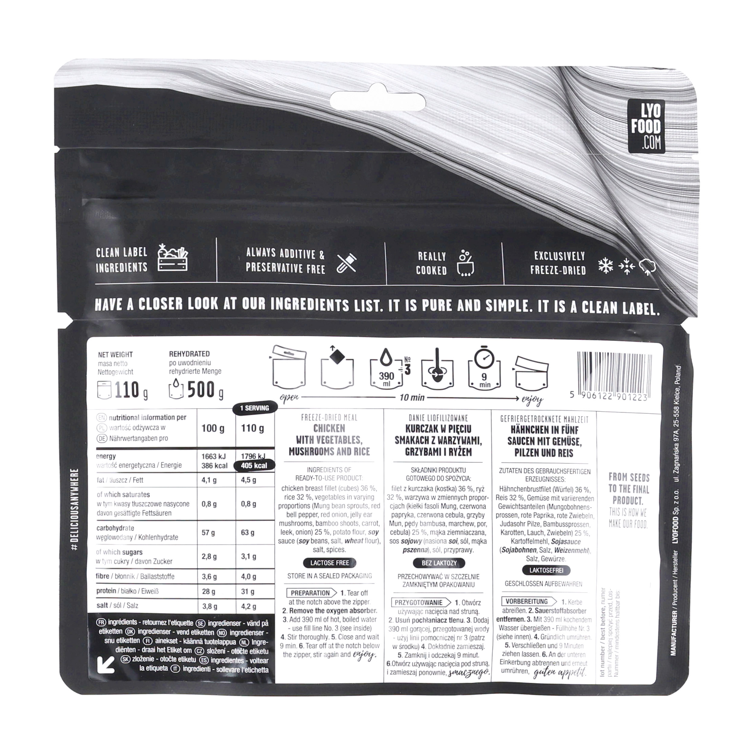 Żywność liofilizowana LYOFOOD Kurczak w pięciu smakach 500g - obrazek 2