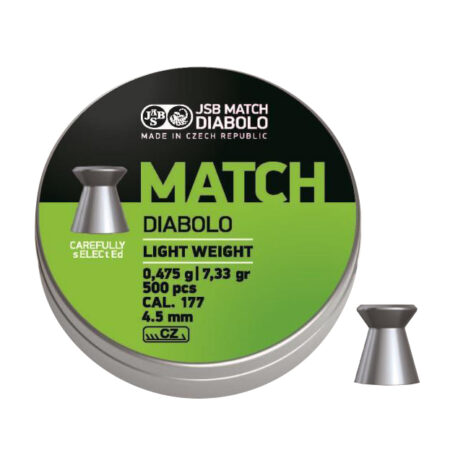 Śrut diabolo JSB Match Light 4,49 mm 500 szt. 0,475 g / 7,33 g