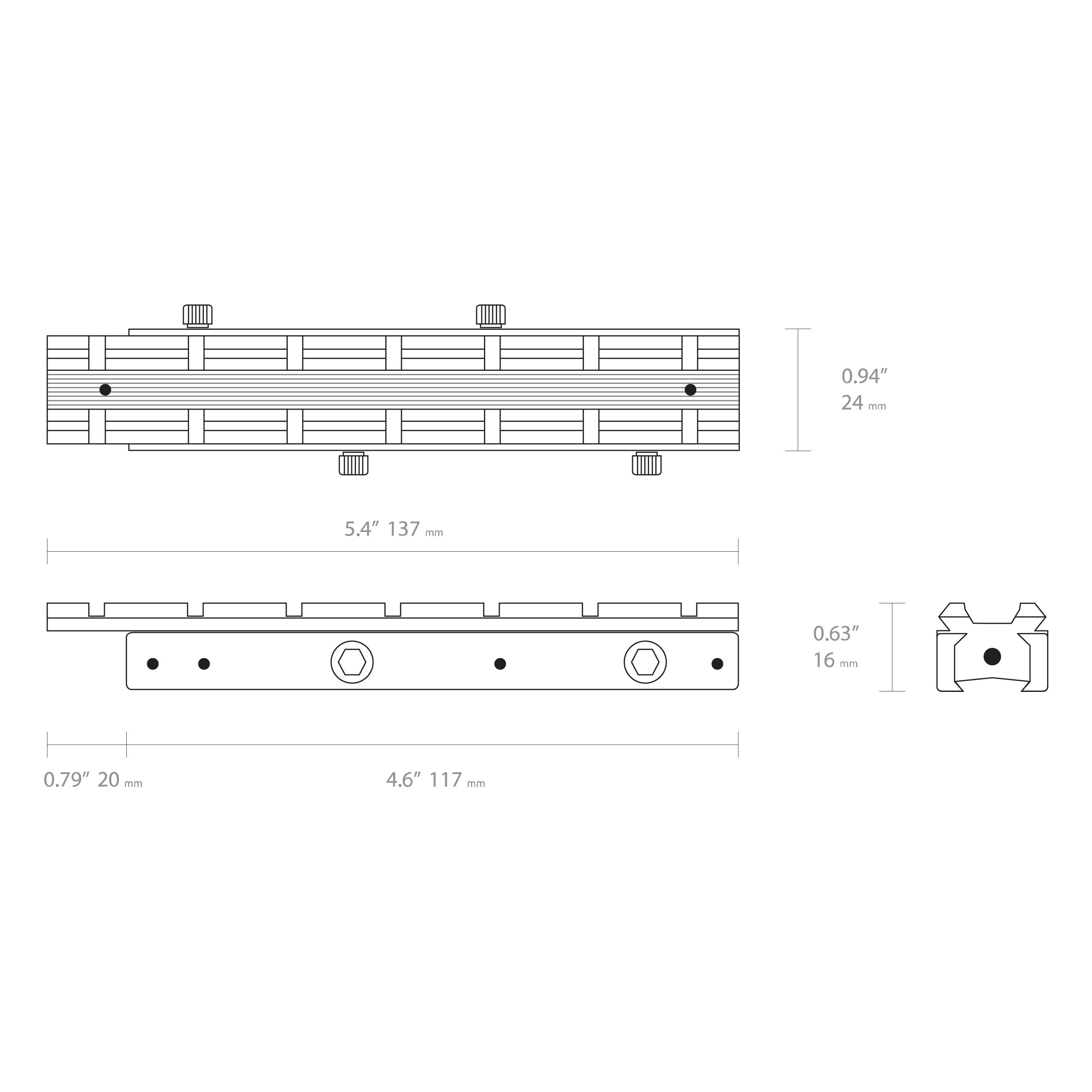 Regulowany adapater szyny Hawke Dovetail na Weaver - obrazek 2