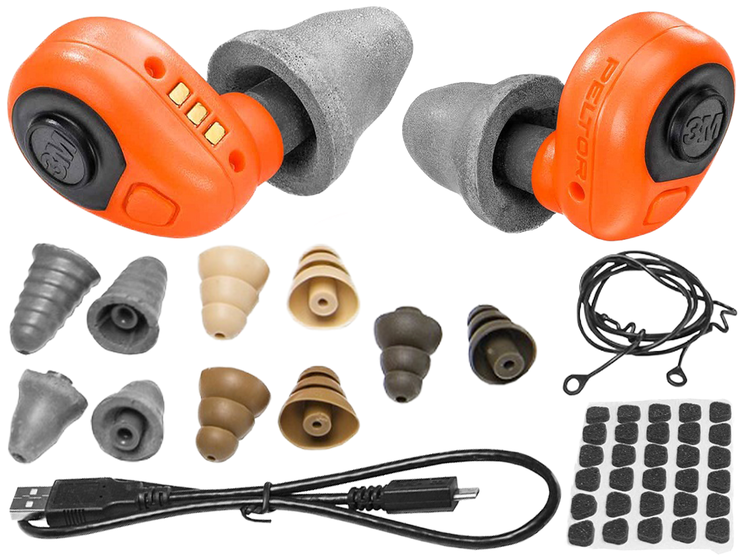 Ochronniki słuchu aktywne 3M Peltor EEP-100 pomarańczowe - obrazek 3