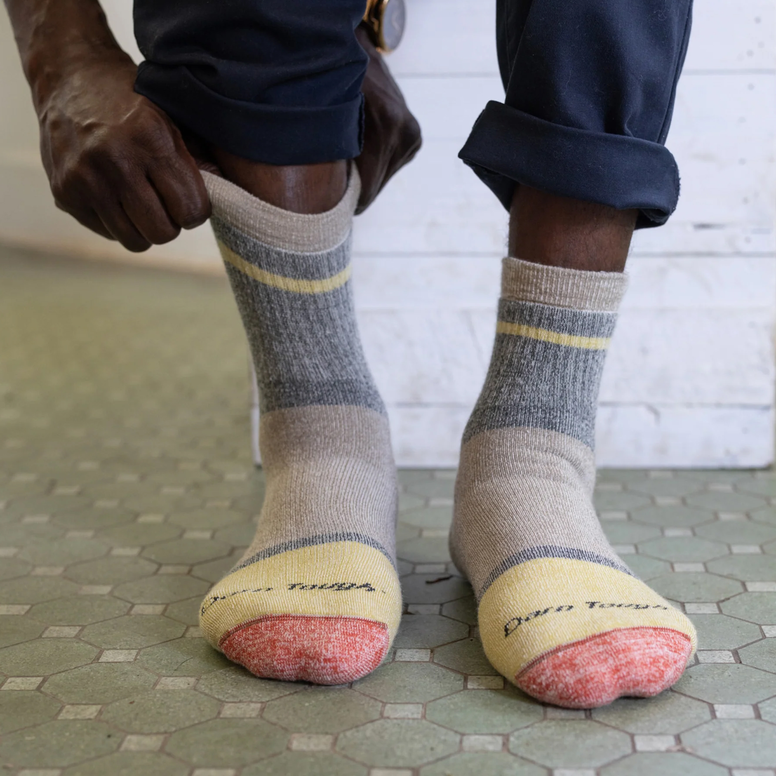 Skarpety casual męskie Darn Tough Home Base Rye 43-45.5 - obrazek 8