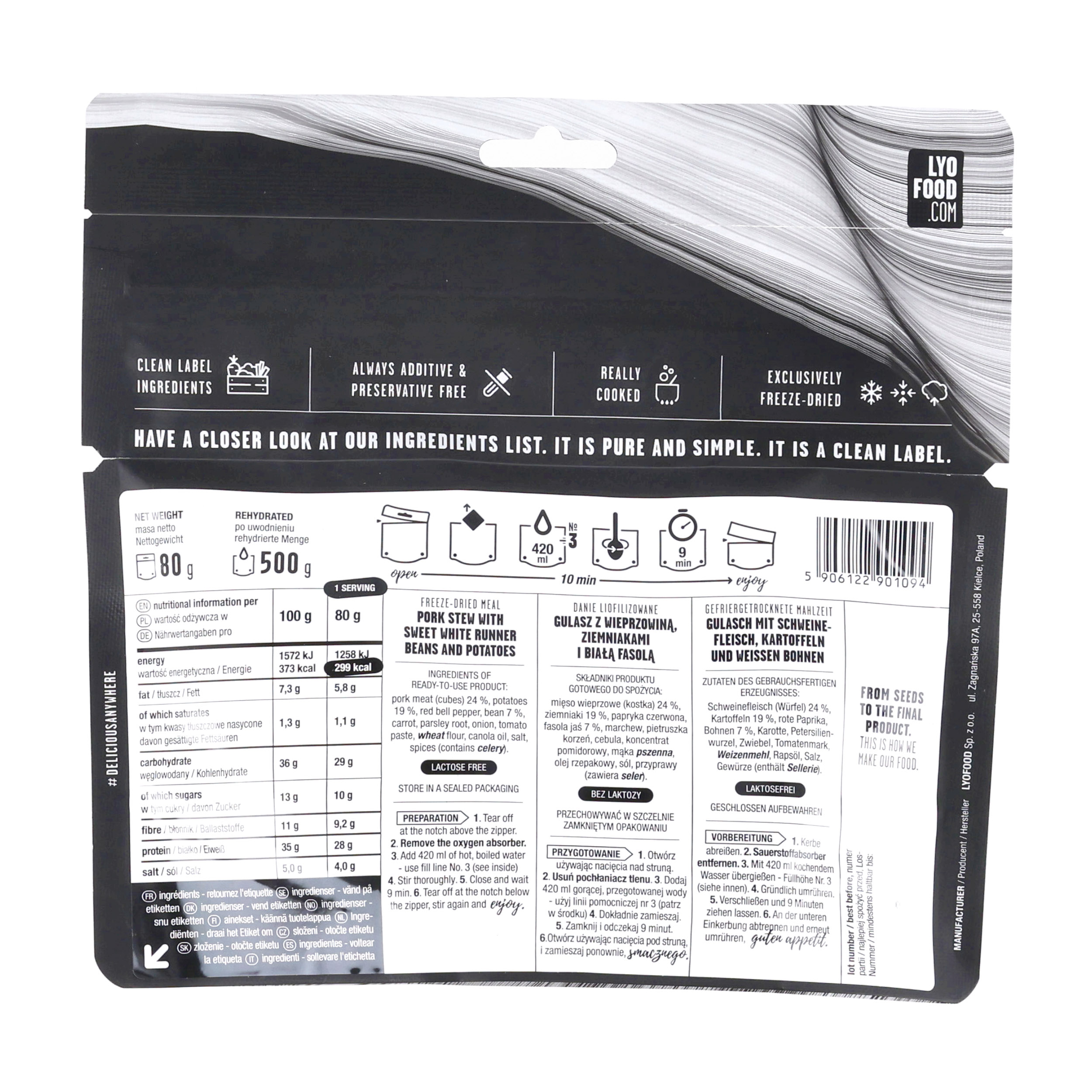 Żywność liofilizowana LYOFOOD Gulasz 500 g - obrazek 2