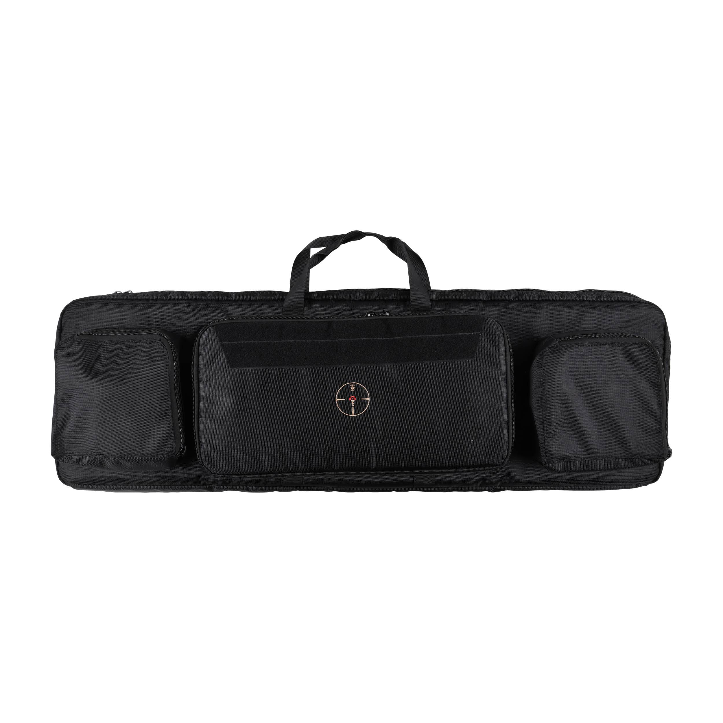 Pokrowiec na broń TACTICAL MAX01 dł. 1,15m h38, kolor czarny, haft celownik VX, na dwie jednostki