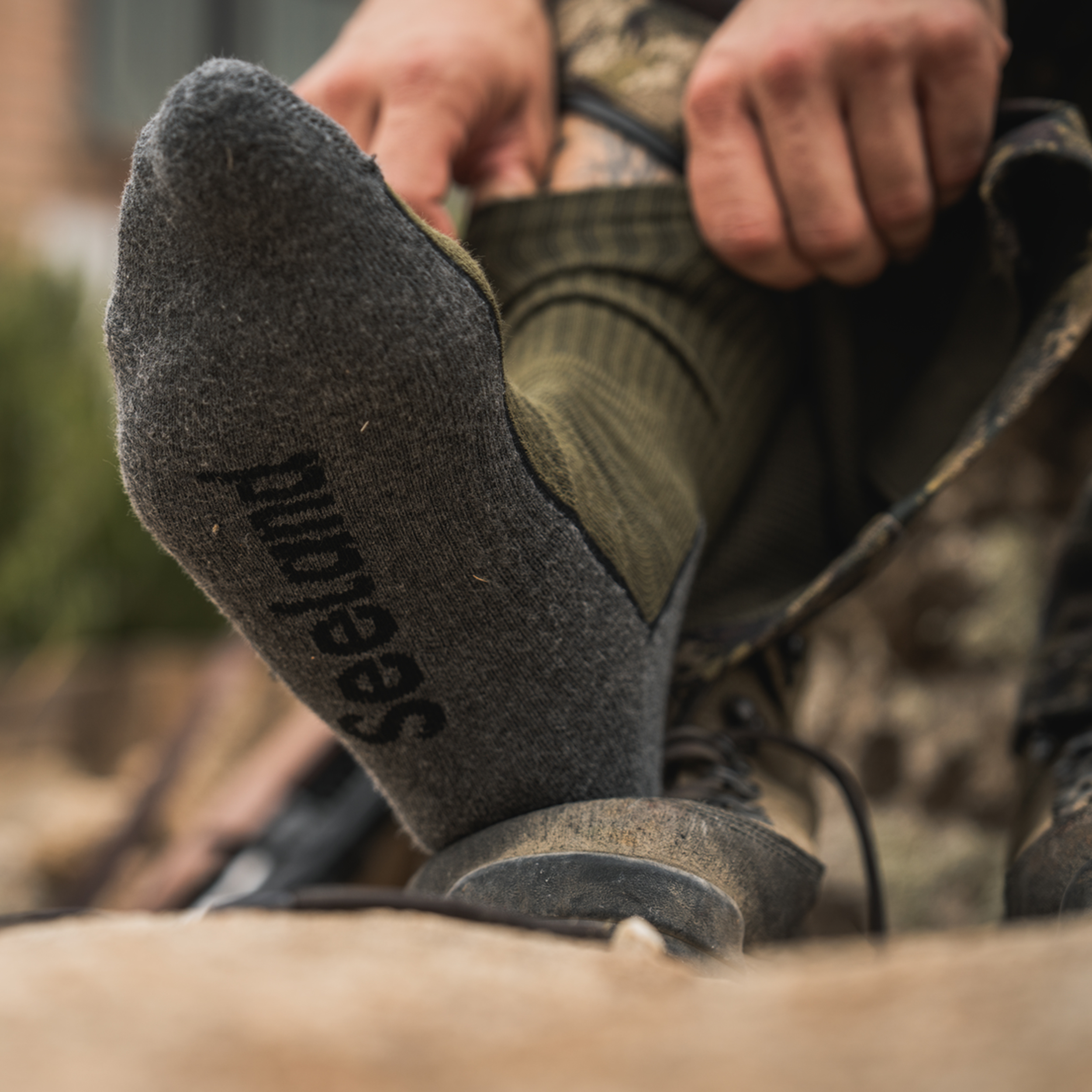 Skarpety Seeland Field Pine Green/Dark Grey 3-pak 43-46 - obrazek 7