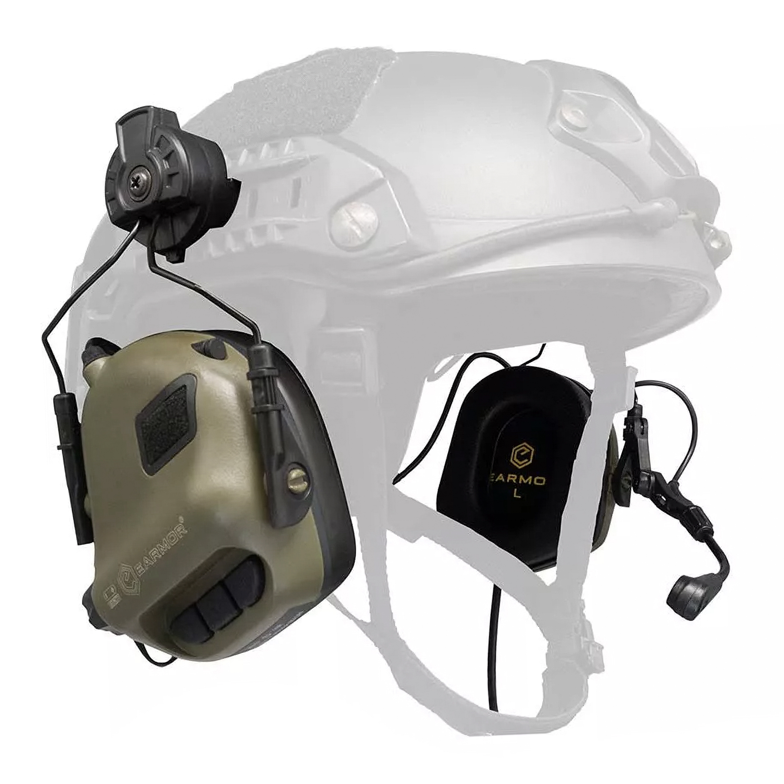 Zestaw słuchawkowy do hełmów Earmor M32H-FG/ARC Plus zielony - obrazek 2