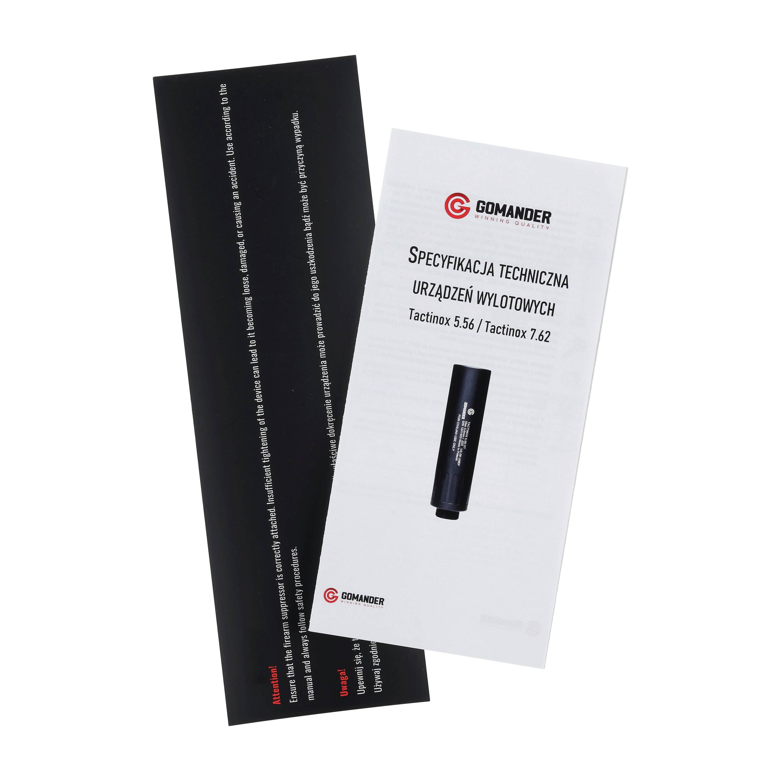 Tłumik do broni Gomander Tactinox DT 7,62 M14X1 LH FDE - obrazek 8