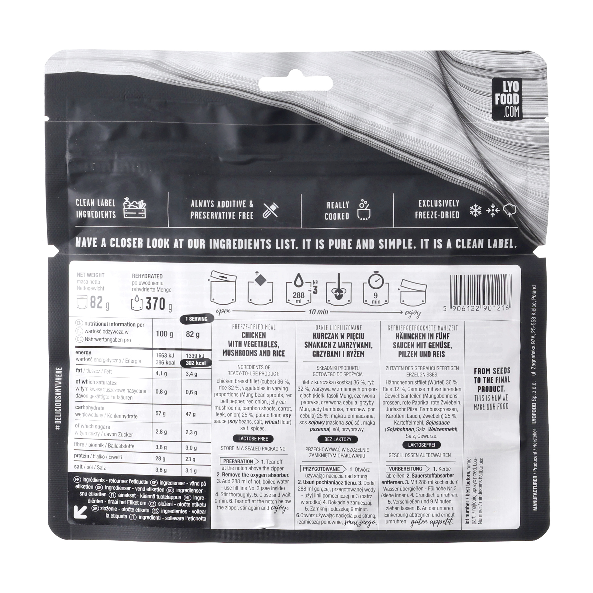 Żywność liofilizowana LYOFOOD Kurczak w pięciu smakach 370 g - obrazek 2
