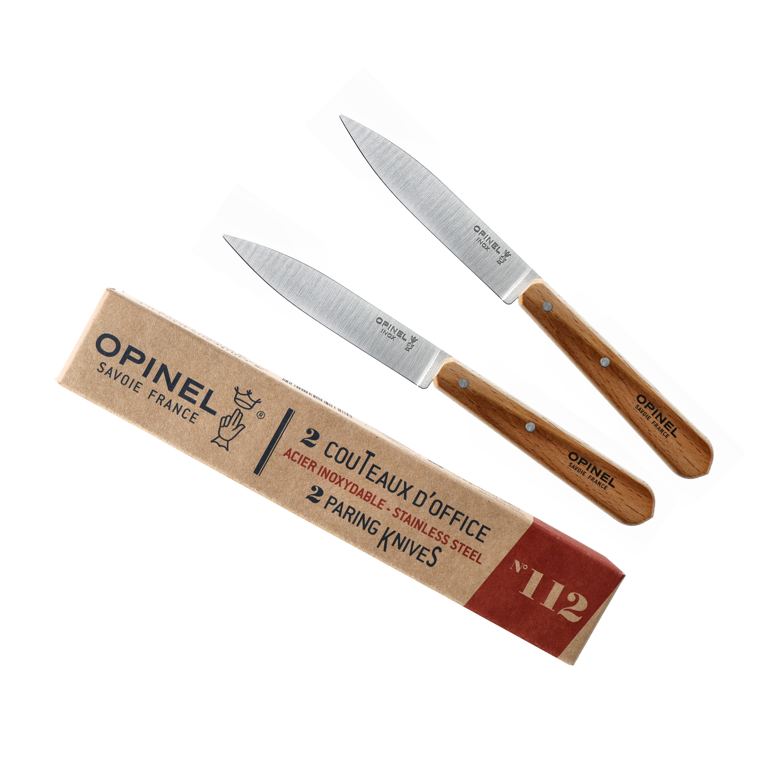 Zestaw noży kuchennych Opinel 112 Paring Knife natural 2 szt. - obrazek 4