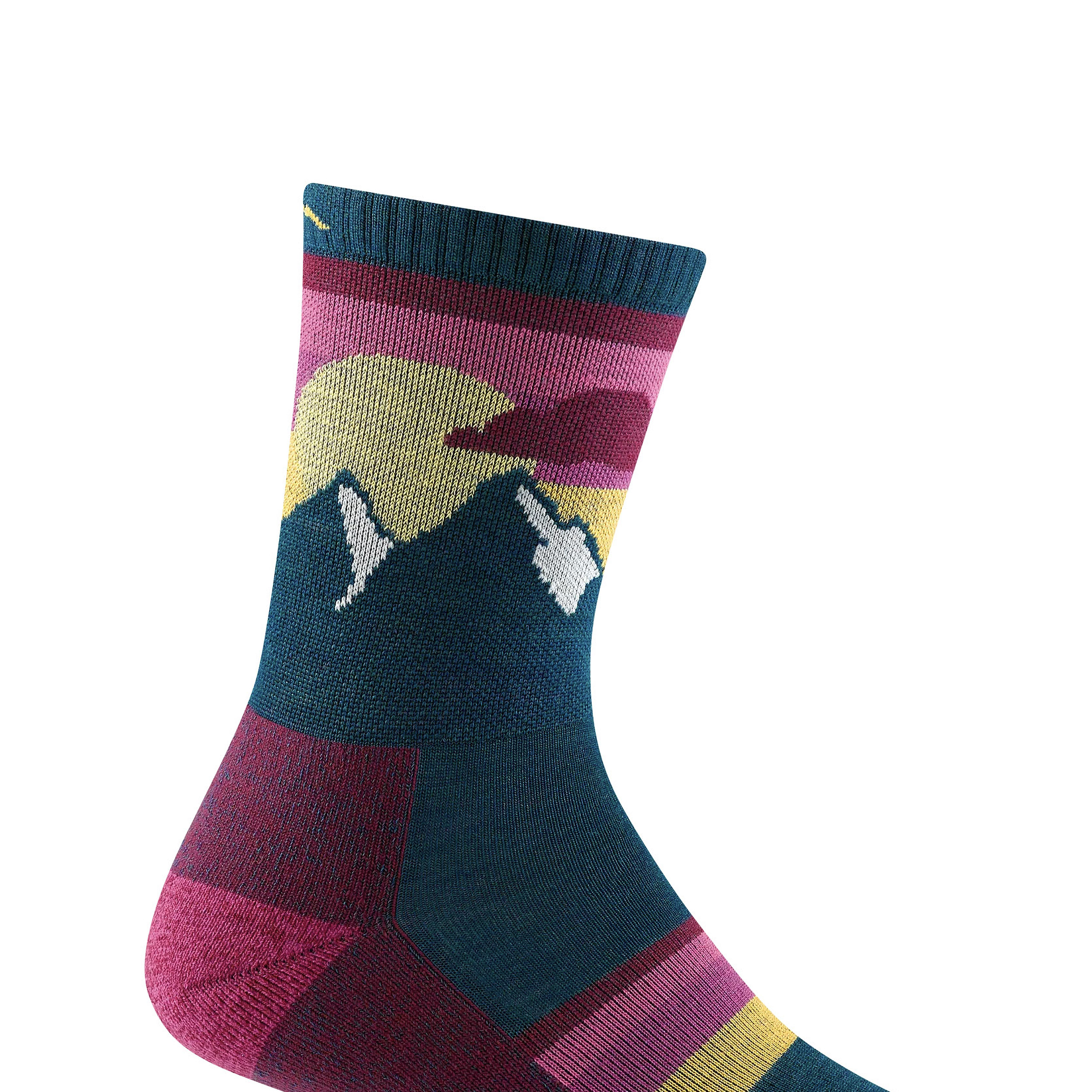 Skarpety trekkingowe damskie Darn Tough Sunset Ledge Micro Crew Lightweight Dark Teal 35-37.5 - obrazek 3