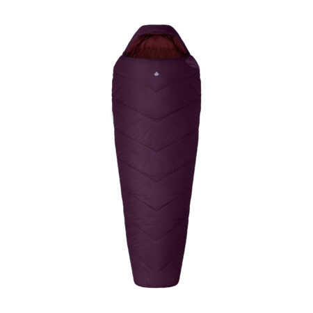 Śpiwór Alpinus Fiber Pro WS 1100 dla praworęcznych, burgundowy