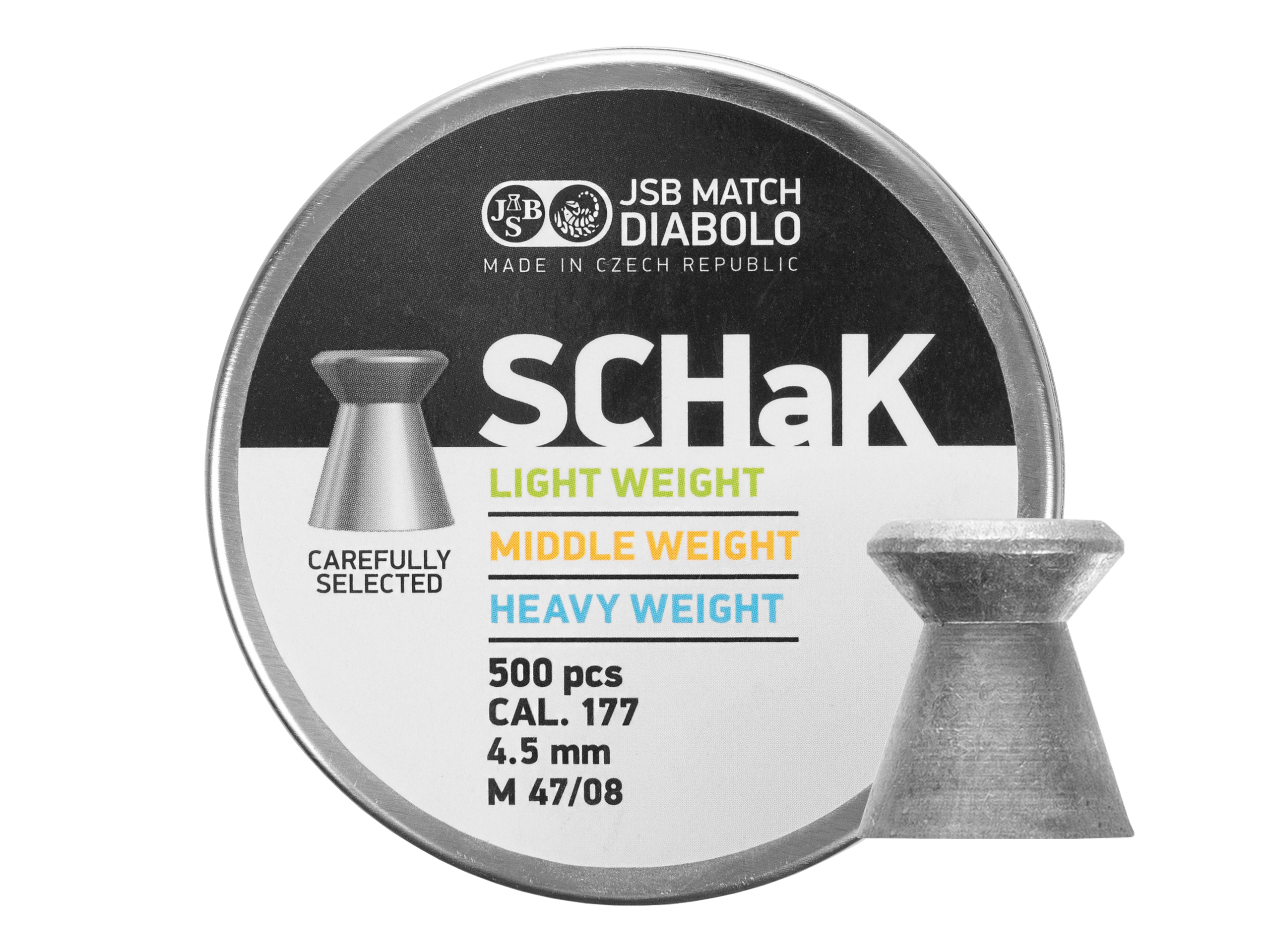 Śrut diabolo JSB Schak 500 4,49 mm 500 szt. 0,500 g