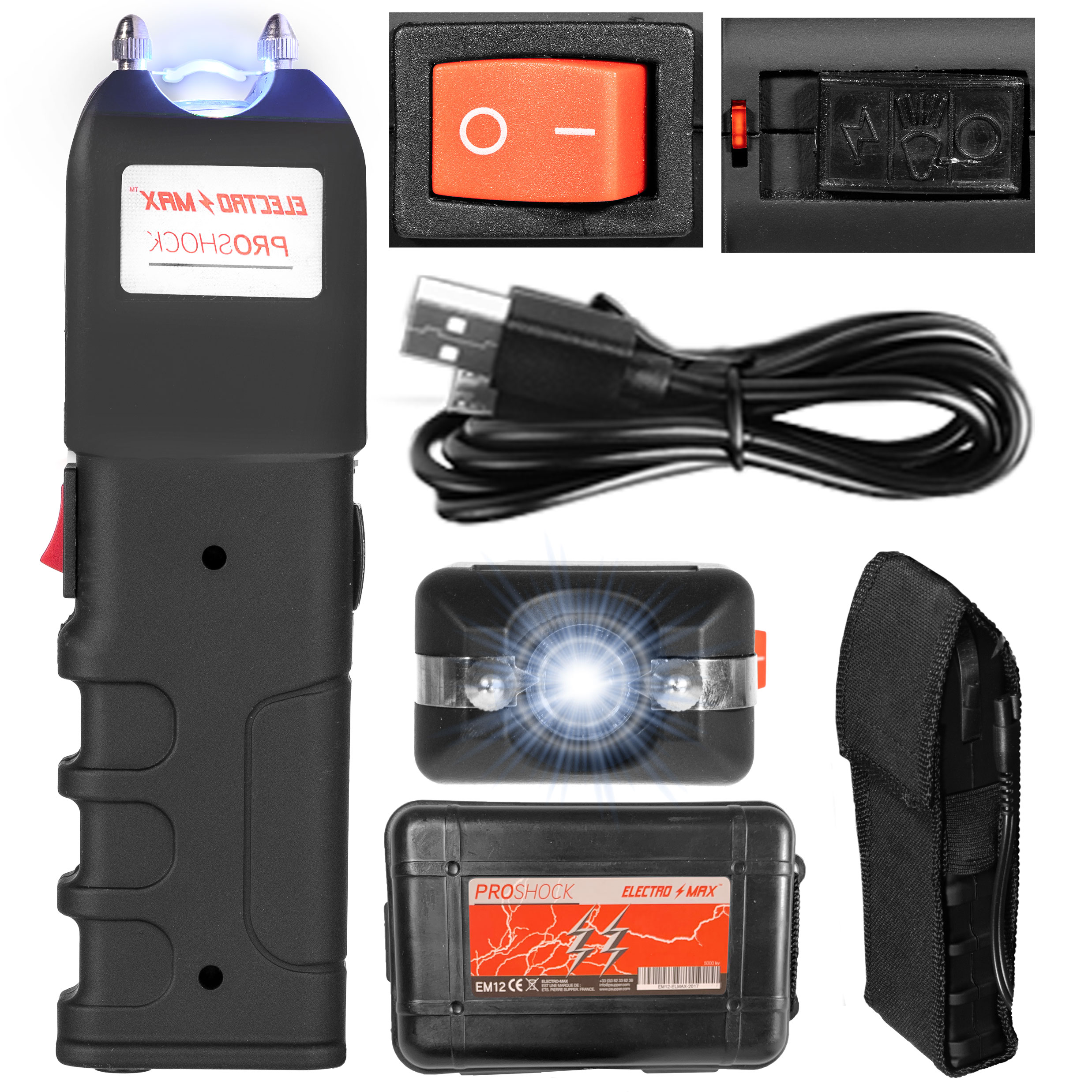 Paralizator Electro Max Pro Shock 5 mln V z latarką - obrazek 6