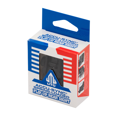 Przeziernik szczerbinka składana Leapers UTG Accu-Sync Spring-loaded AR15 tylna, czarna - obrazek 4